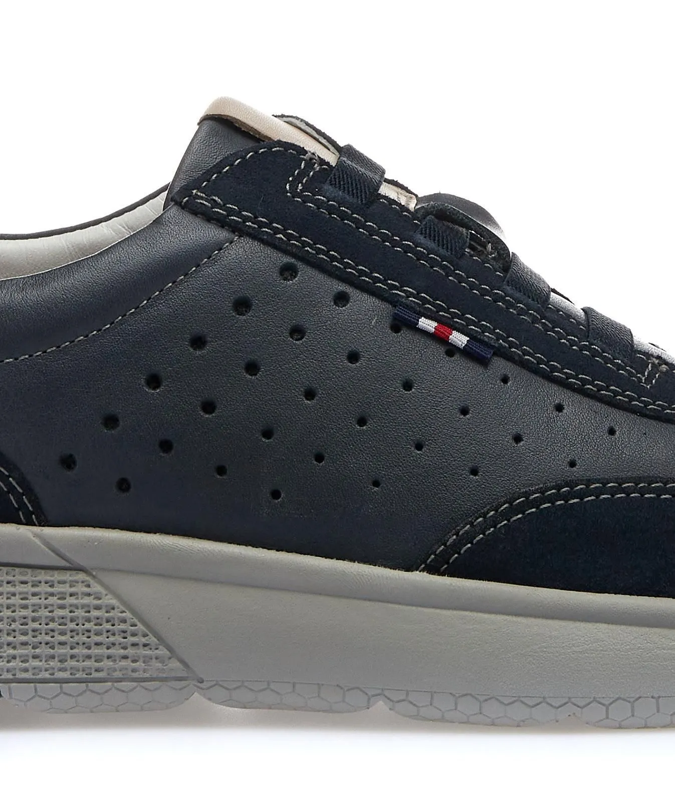 Sneakers blu slip-on in pelle