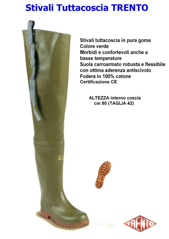 Stivali GOMMA TRENTO TUTTACOSCIA verde suola carroarmato