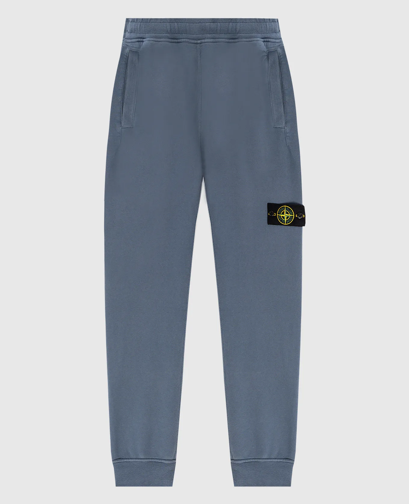 Stone Island Joggers blu con patch logo 811560920