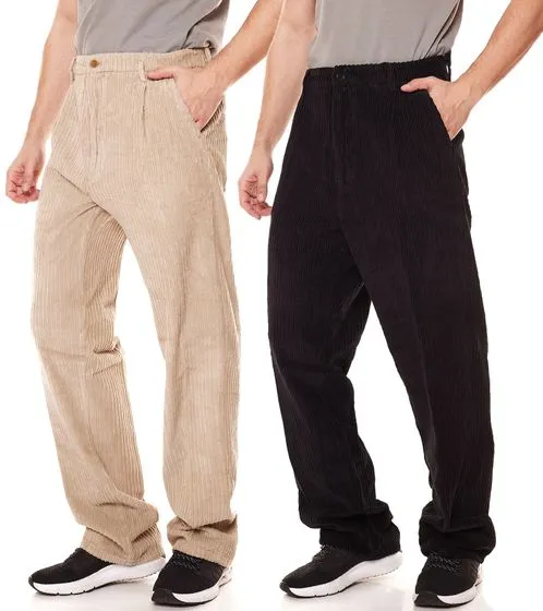 STONES Mr. Dean Pantaloni da lavoro da uomo Pantaloni affusolati in velluto a costine 15004 beige o nero