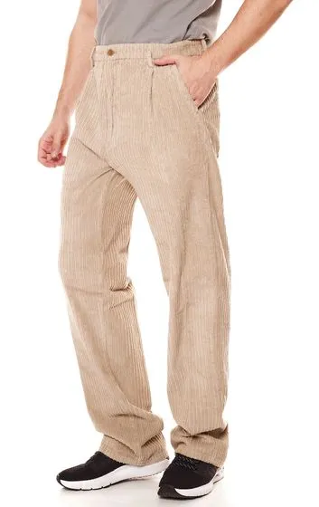 STONES Mr. Dean Pantaloni da lavoro da uomo Pantaloni affusolati in velluto a costine 15004 beige o nero