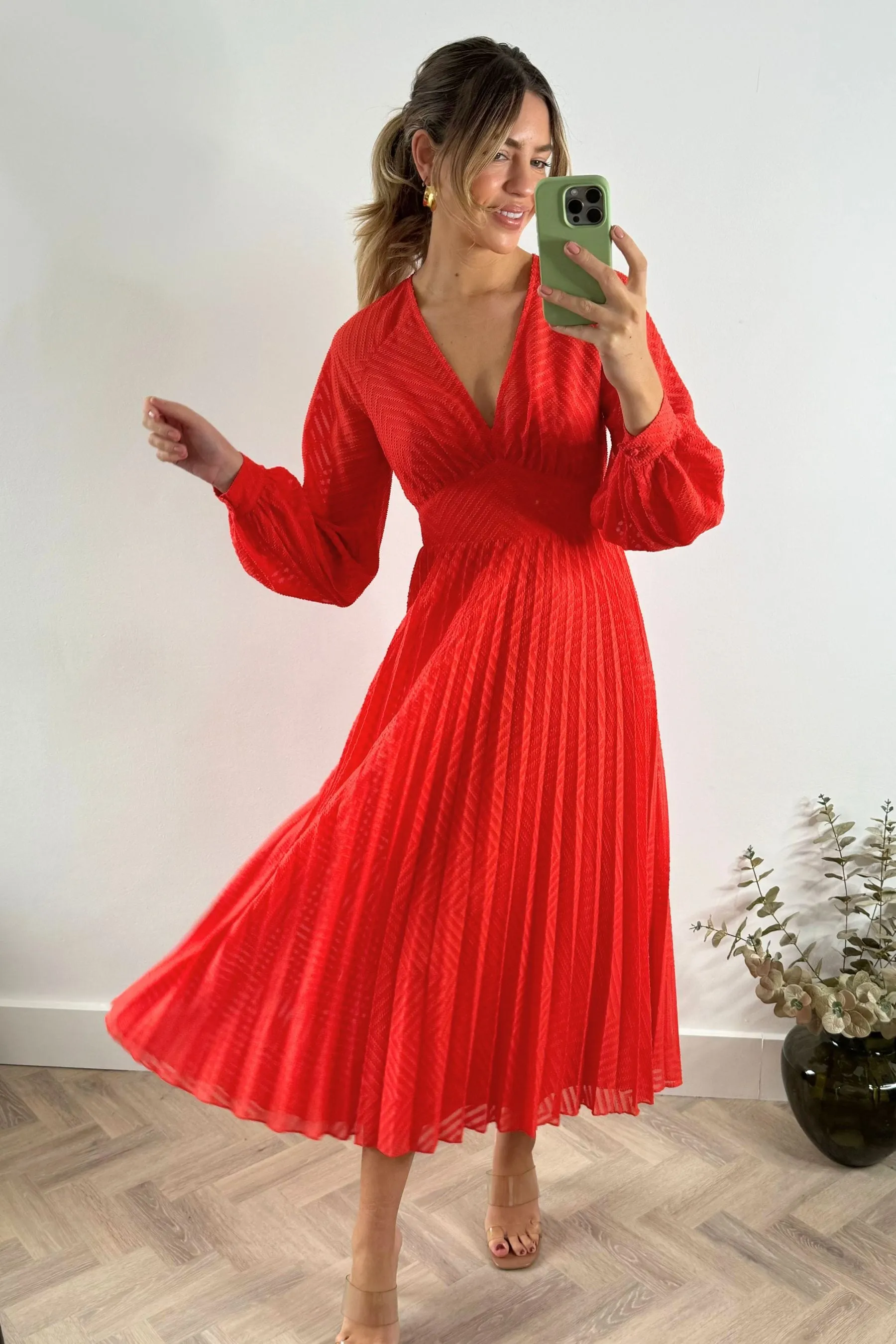 Style Cheat Dannica - A pieghe - Abito maxi con maniche a palloncino