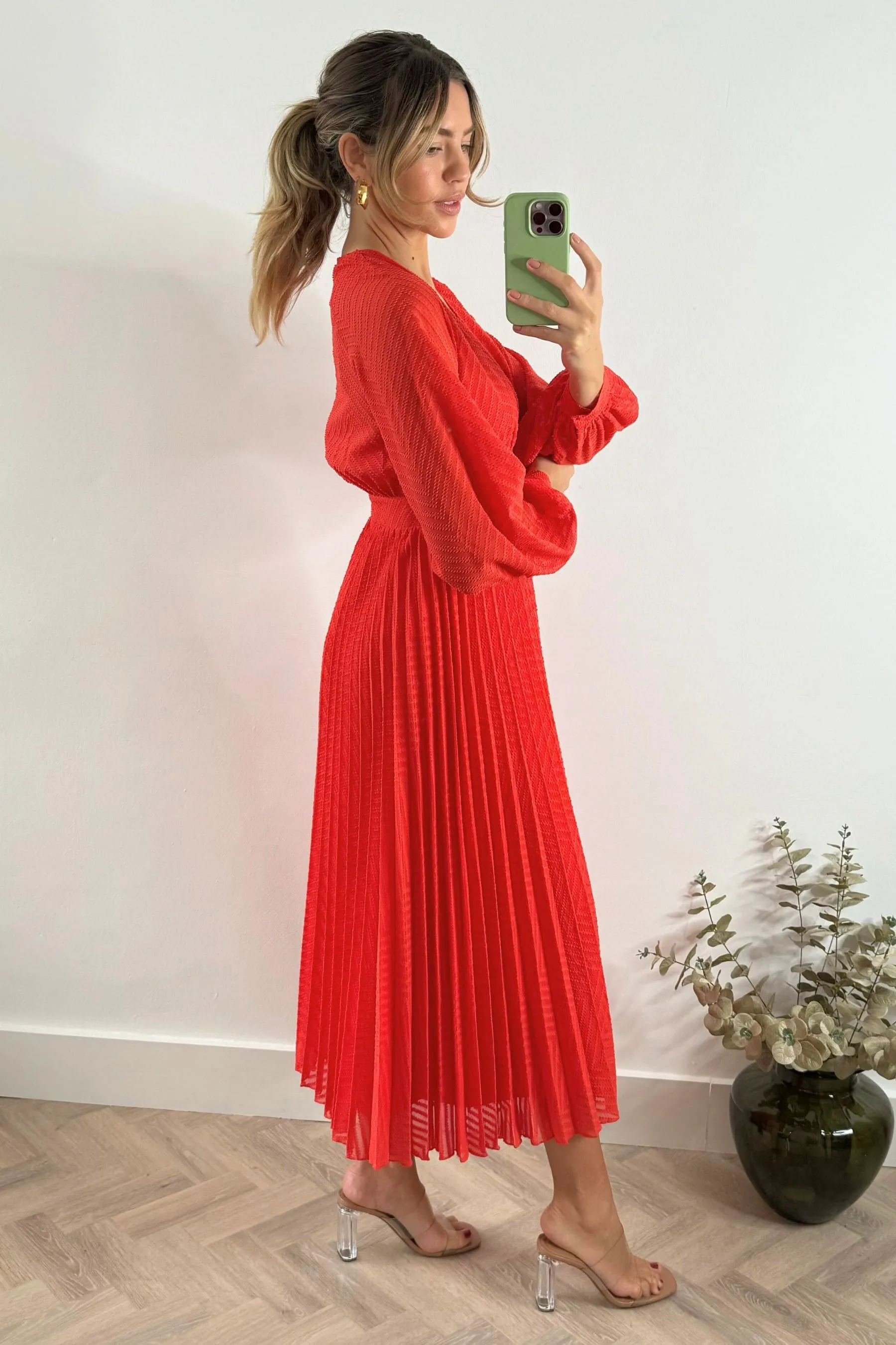 Style Cheat Dannica - A pieghe - Abito maxi con maniche a palloncino