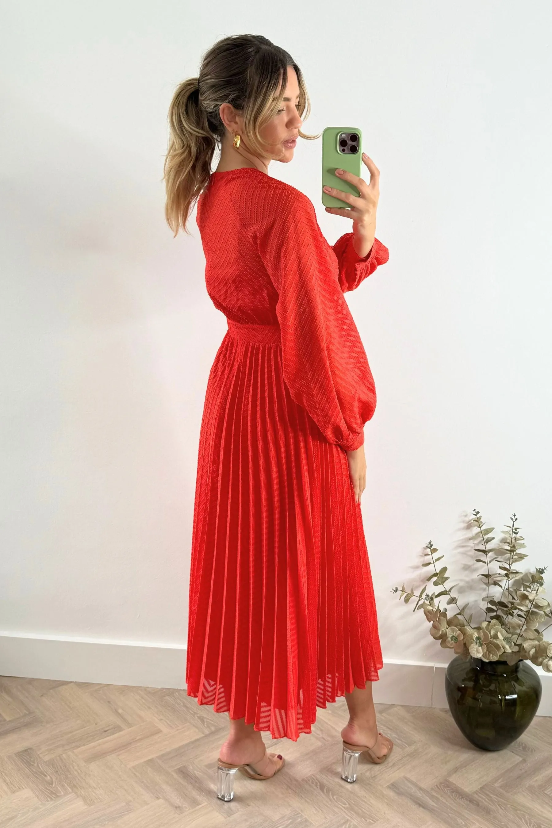 Style Cheat Dannica - A pieghe - Abito maxi con maniche a palloncino