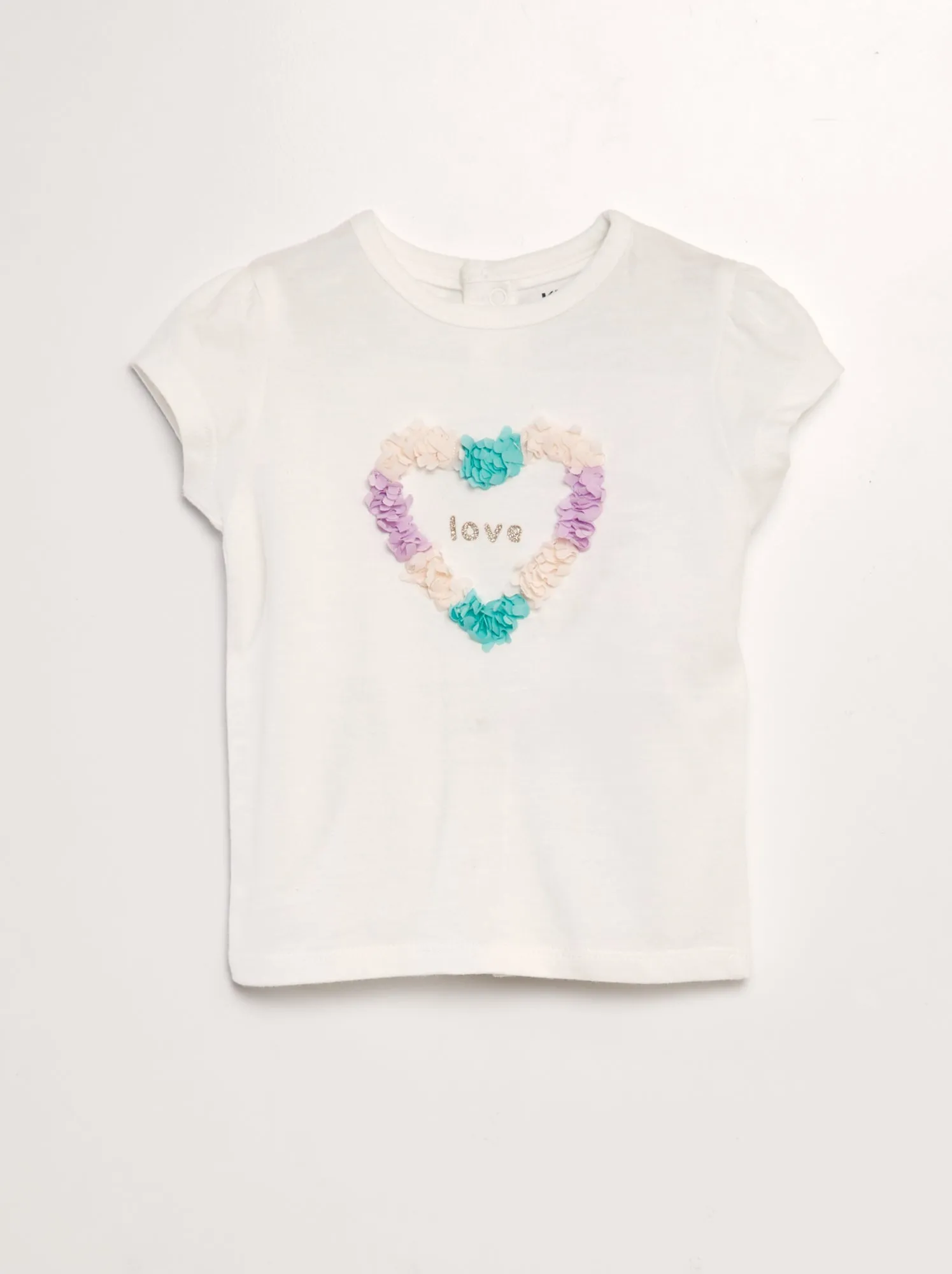 T-shirt a maniche corte stampata - BIANCO