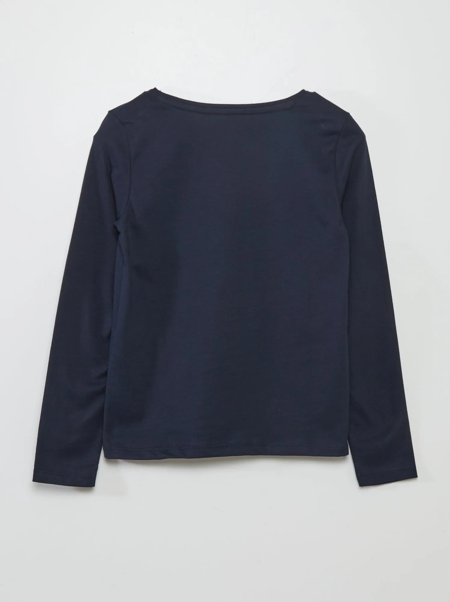 T-shirt a maniche lunghe stampata - BLU