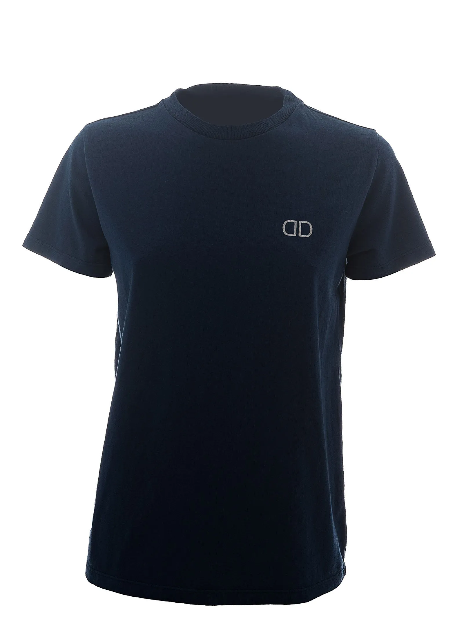 T-SHIRT BLU IN COTONE CON STAMPA FRONTALE