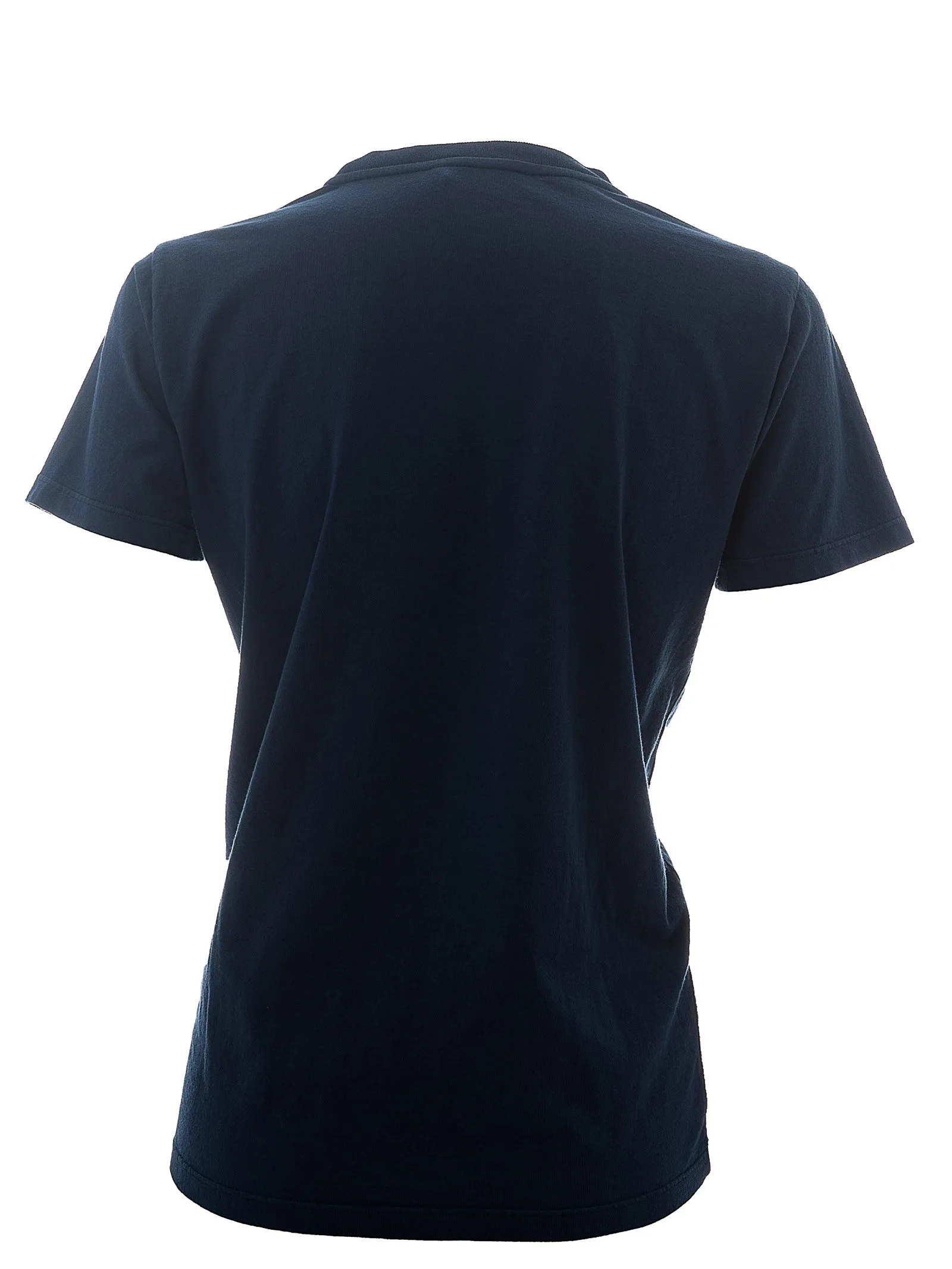 T-SHIRT BLU IN COTONE CON STAMPA FRONTALE