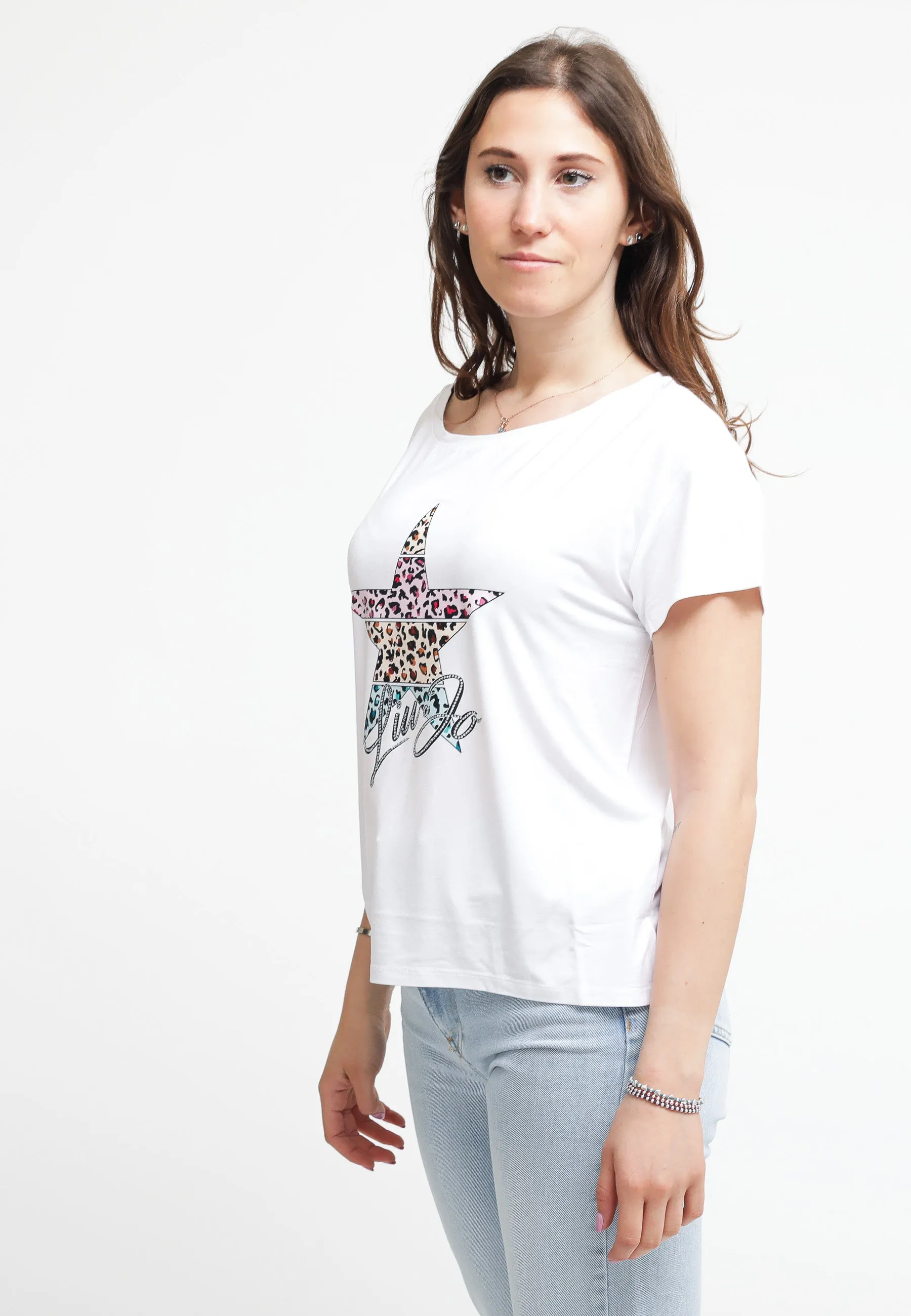 T-Shirt Con Stampa - Bianco/Natural Leop. Zebra