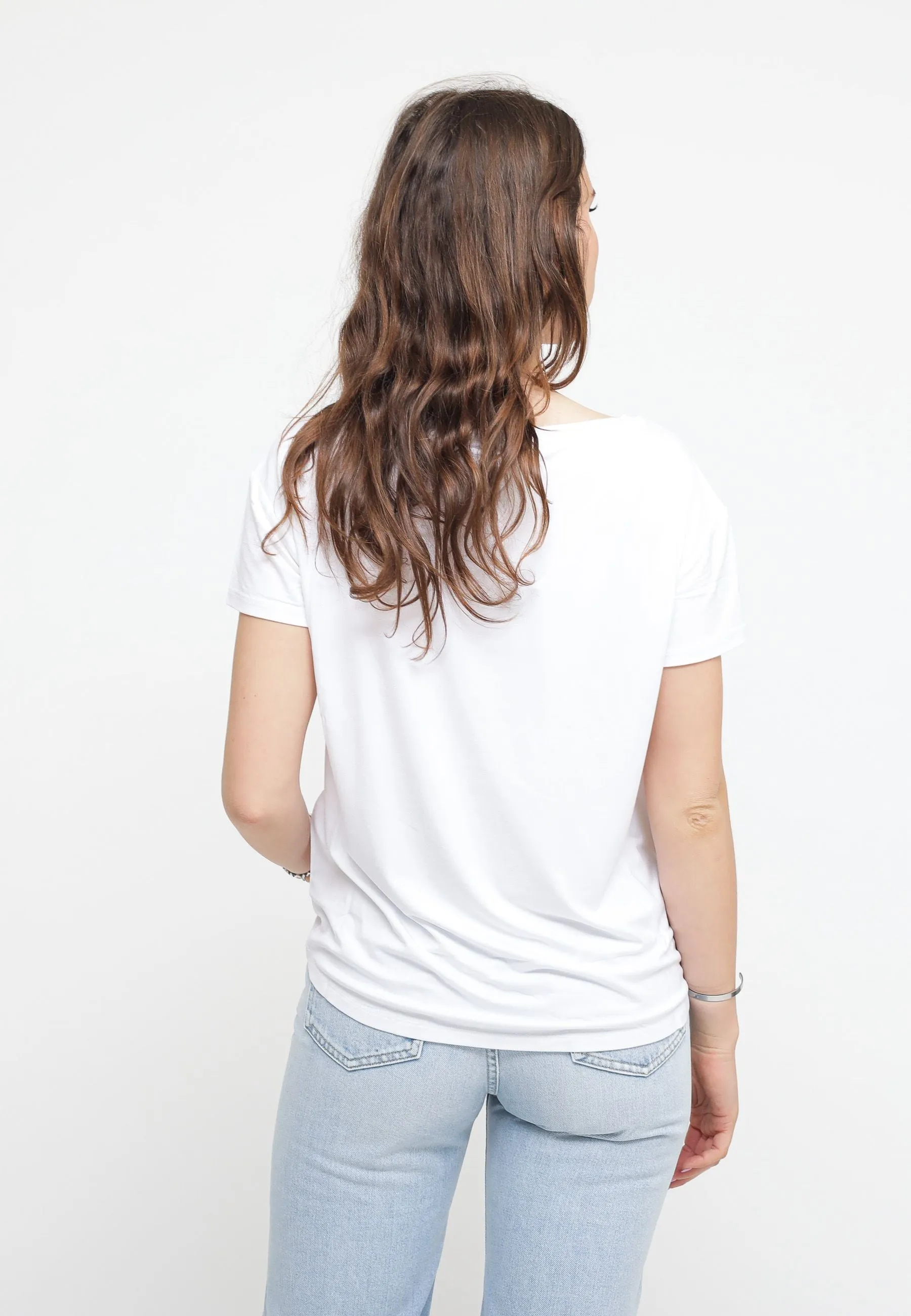 T-Shirt Con Stampa - Bianco/Natural Leop. Zebra
