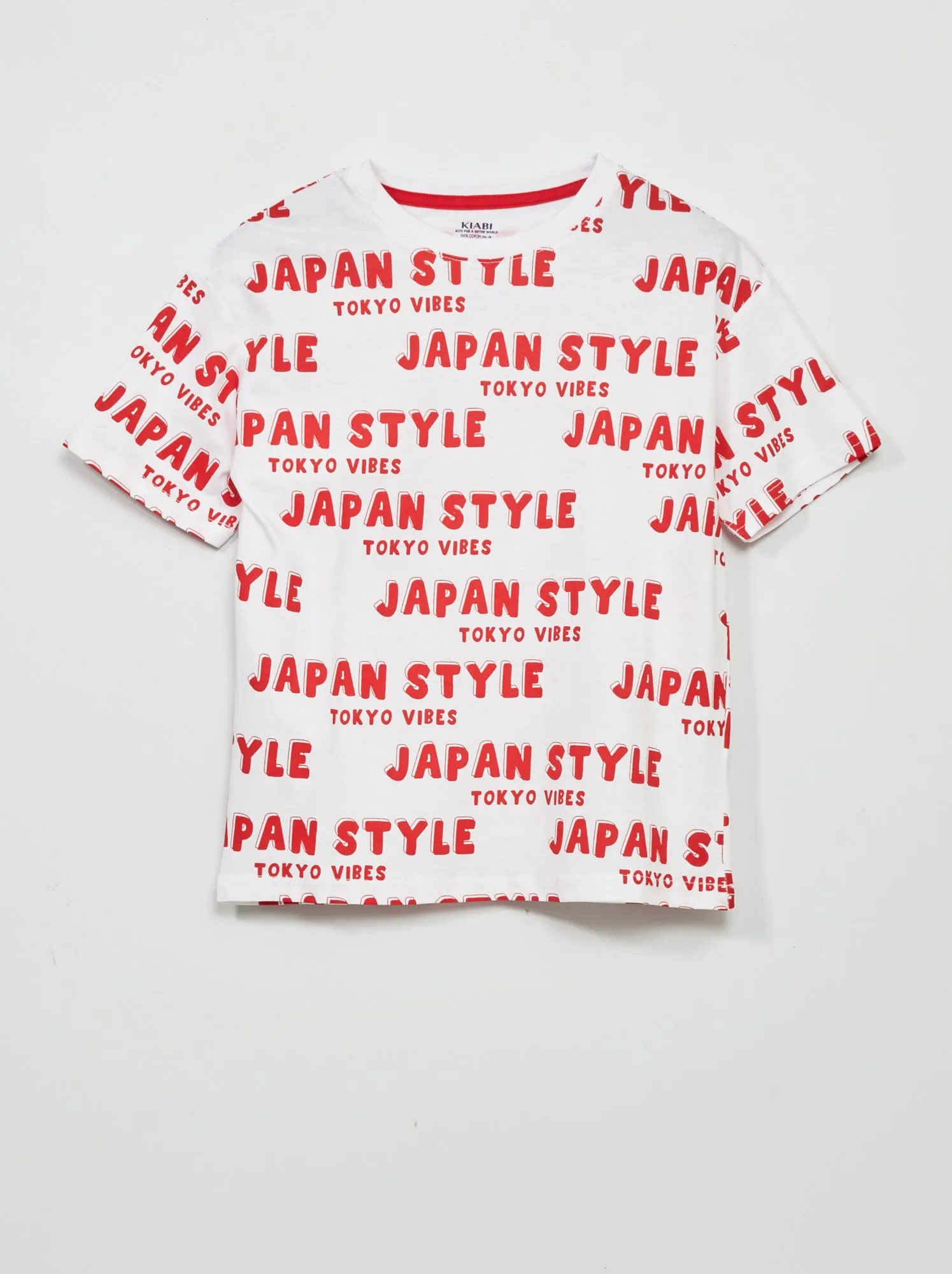 T-shirt con stampa 'Giappone' - BIANCO