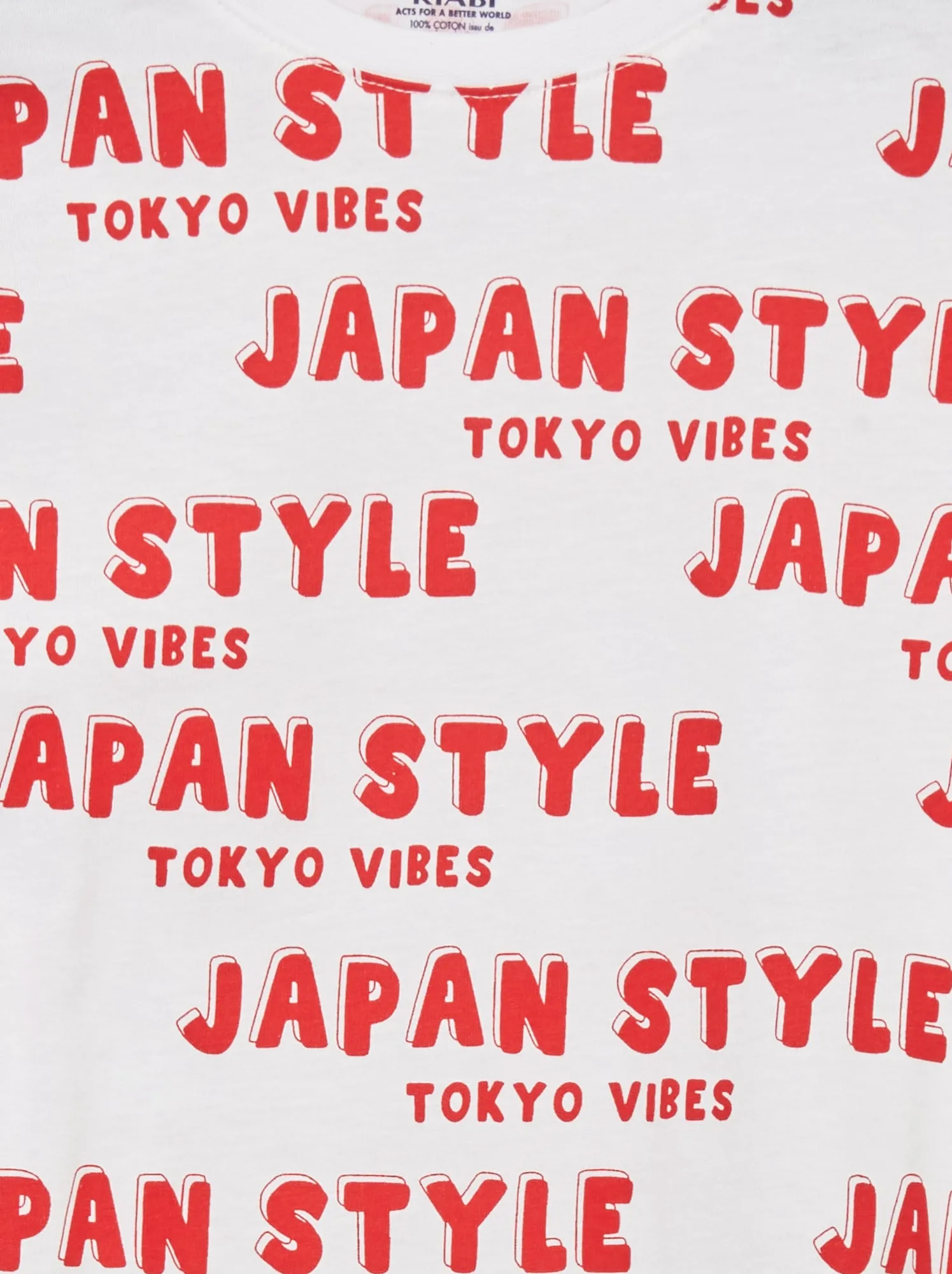 T-shirt con stampa 'Giappone' - BIANCO