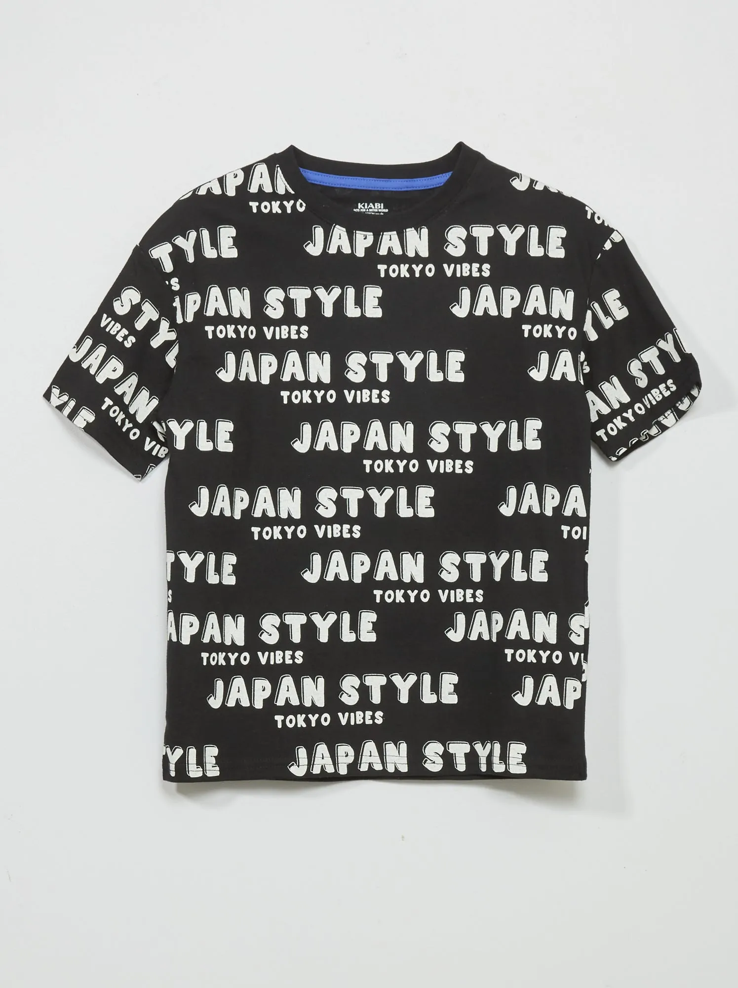 T-shirt con stampa 'Giappone' - NERO