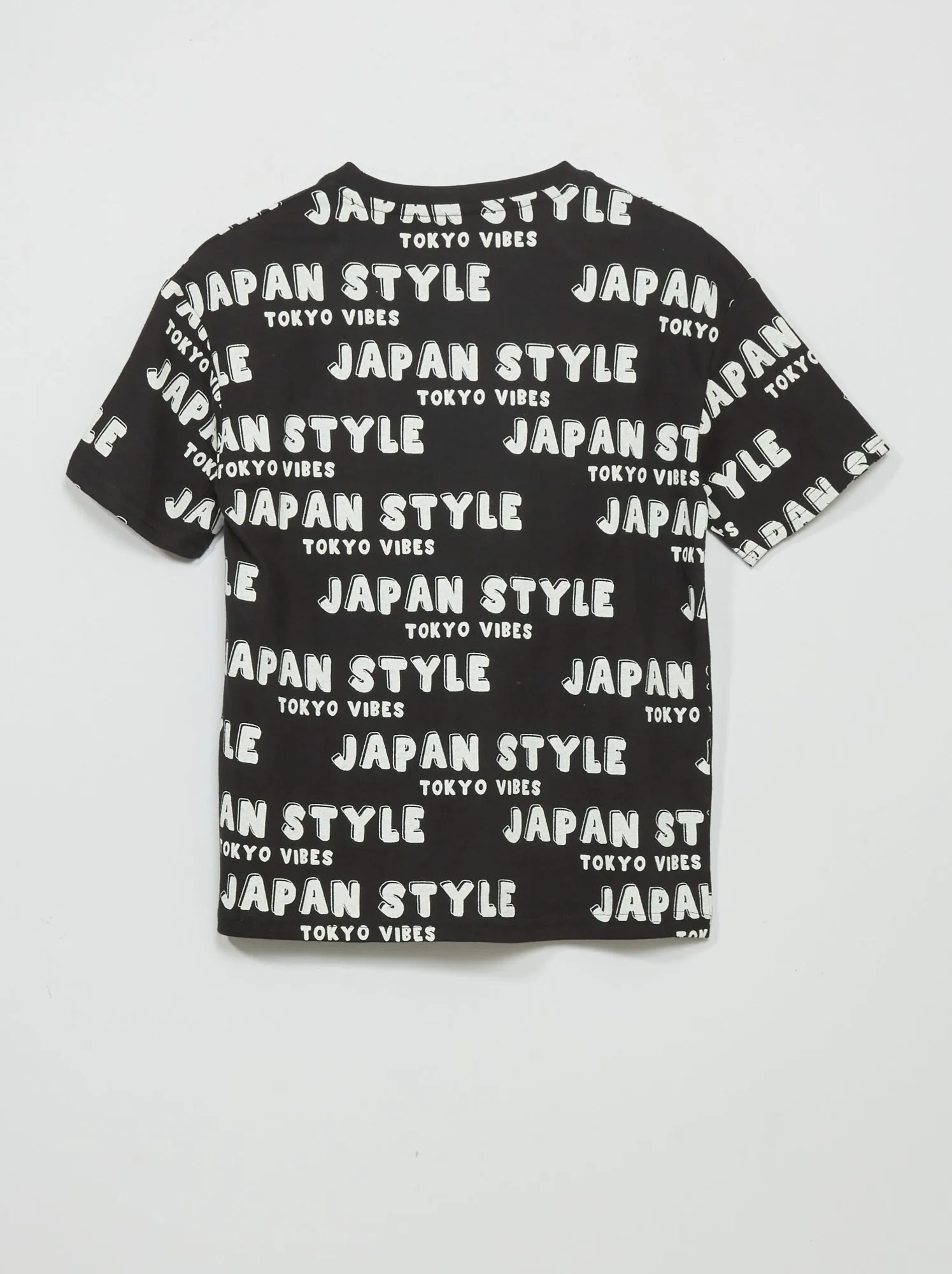 T-shirt con stampa 'Giappone' - NERO