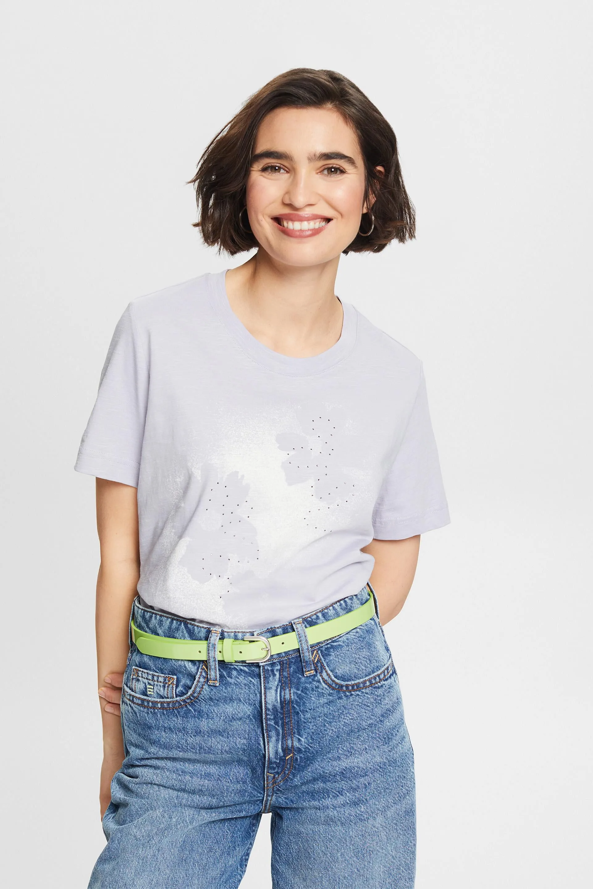T-shirt fiammata stampata