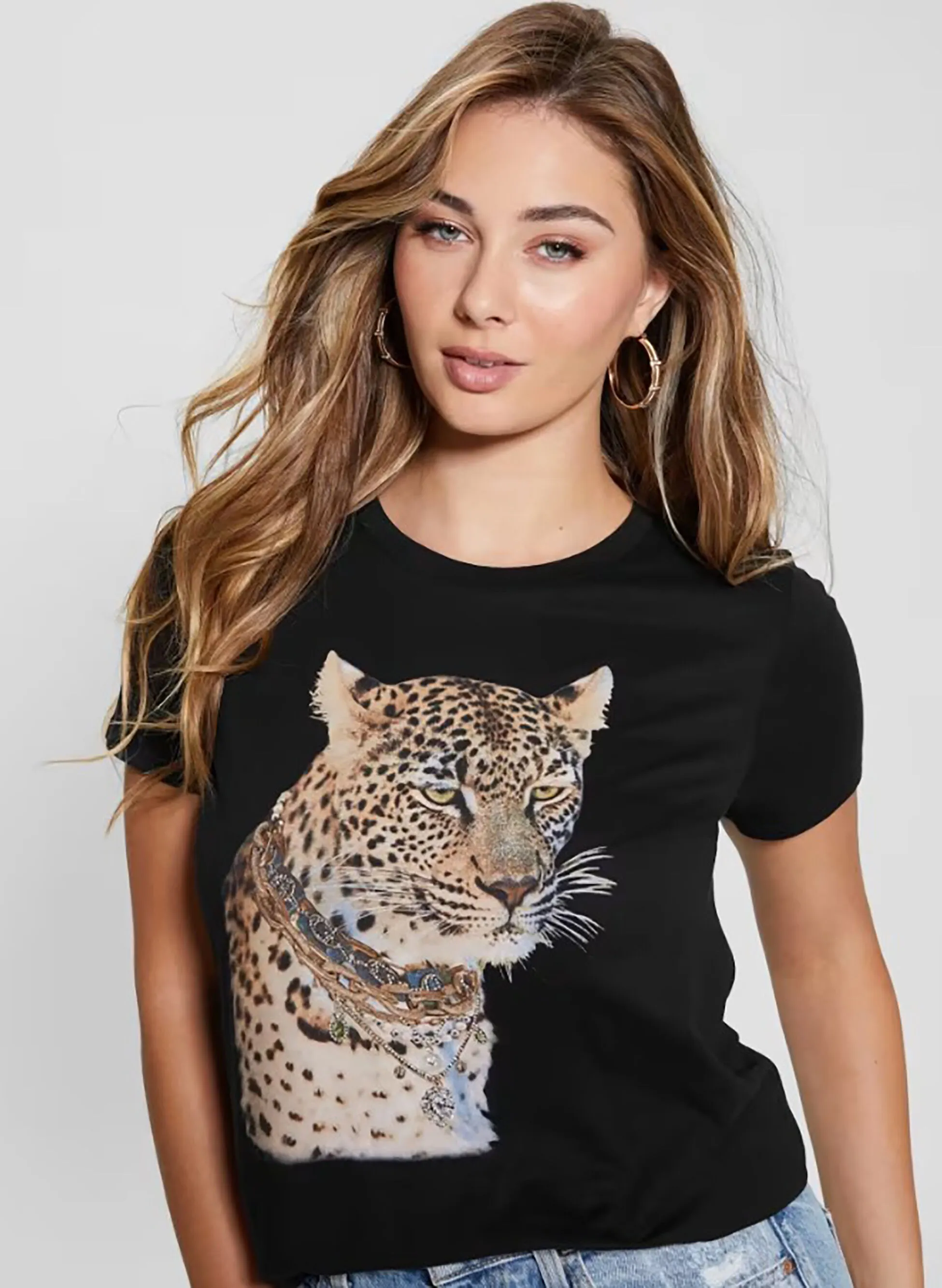 t-shirt girocollo con stampa