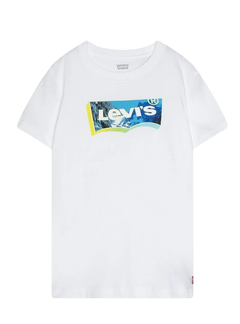 T-Shirt Levis Landscape Bianco per Bambino