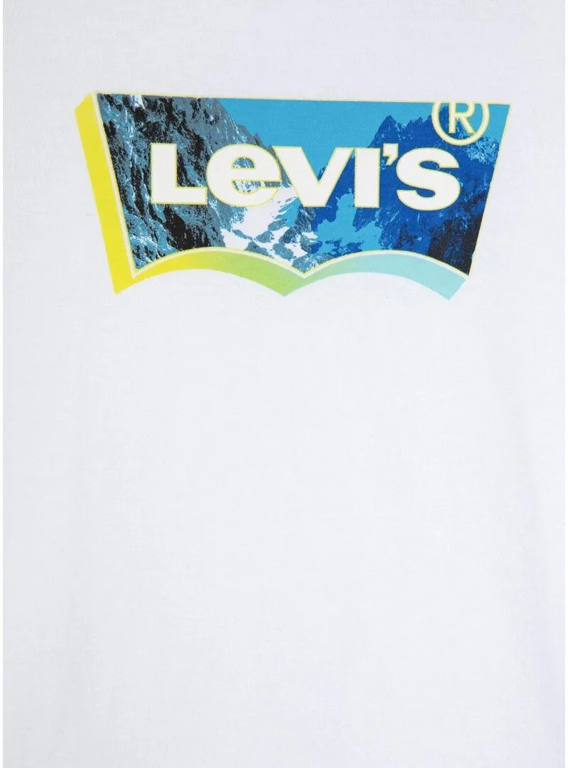 T-Shirt Levis Landscape Bianco per Bambino
