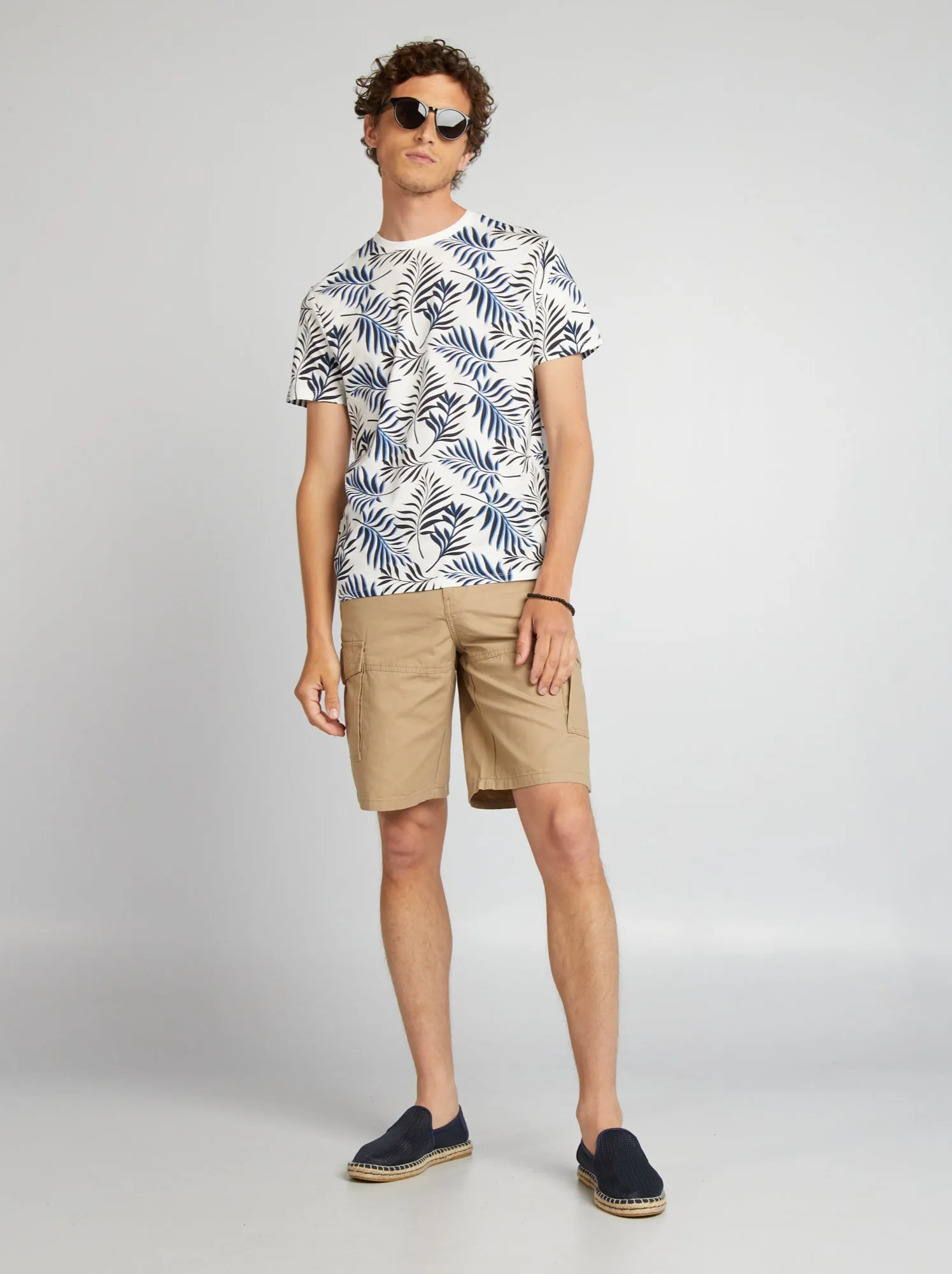 T-shirt stampata a maniche corte - BIANCO