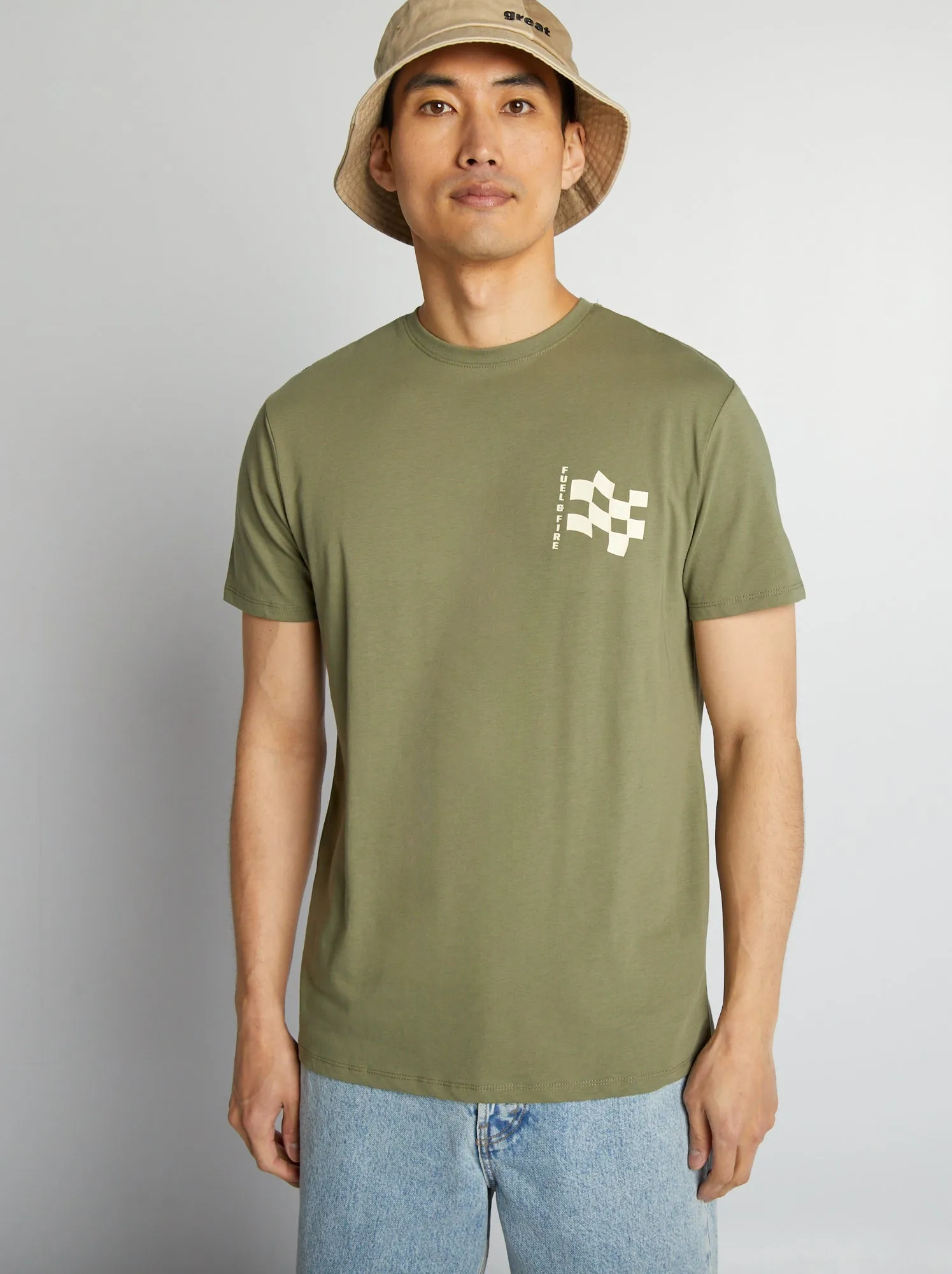 T-shirt stampata - KAKI