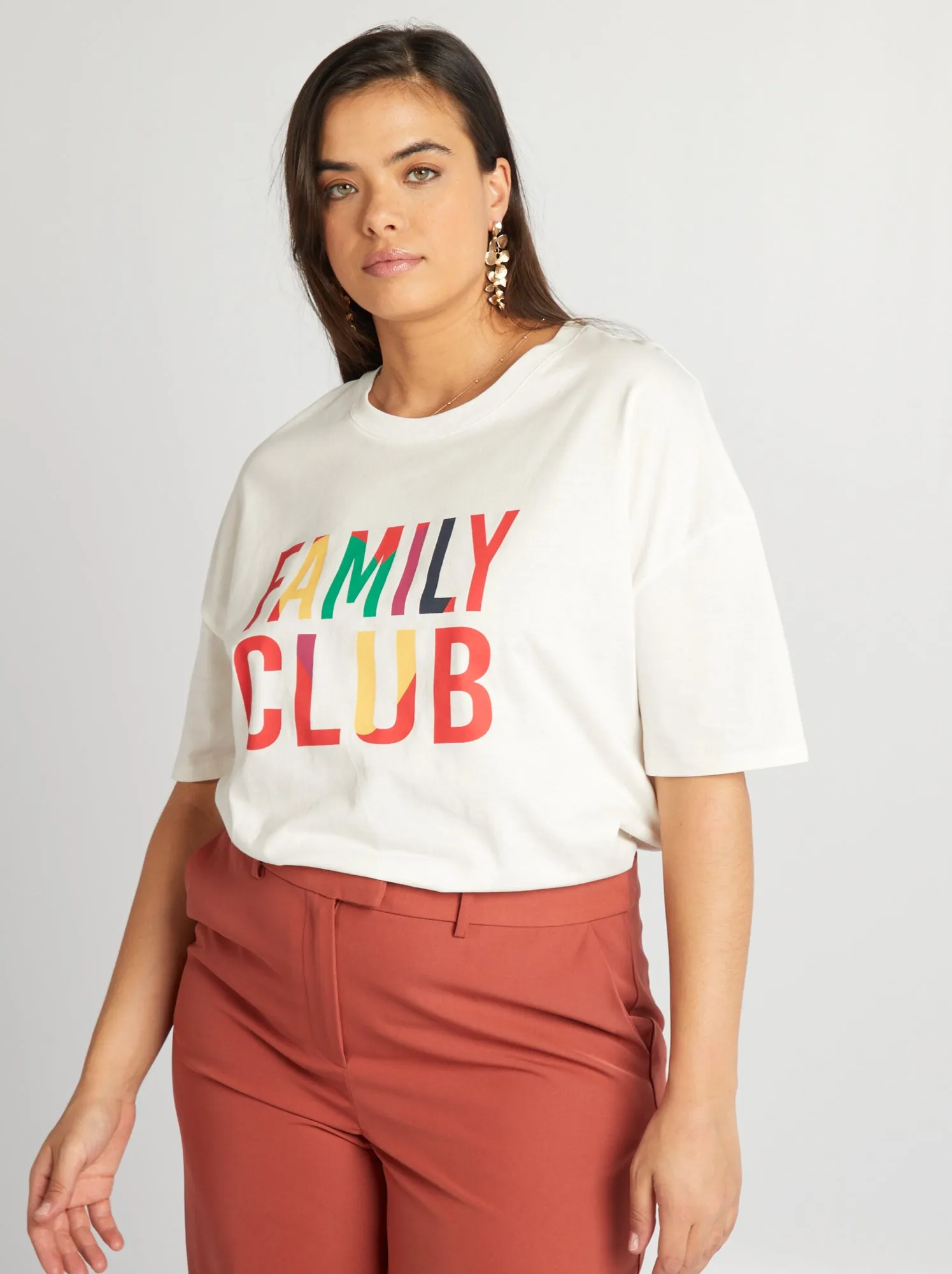 T-shirt 'famiglia' a maniche corte - BIANCO