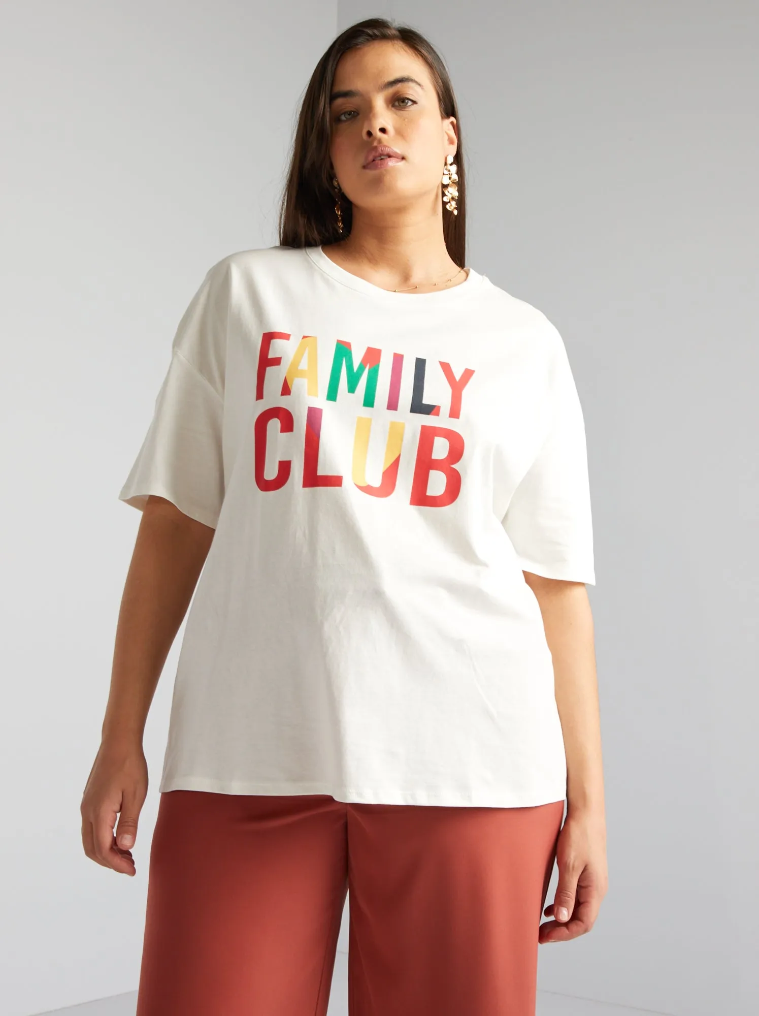 T-shirt 'famiglia' a maniche corte - BIANCO