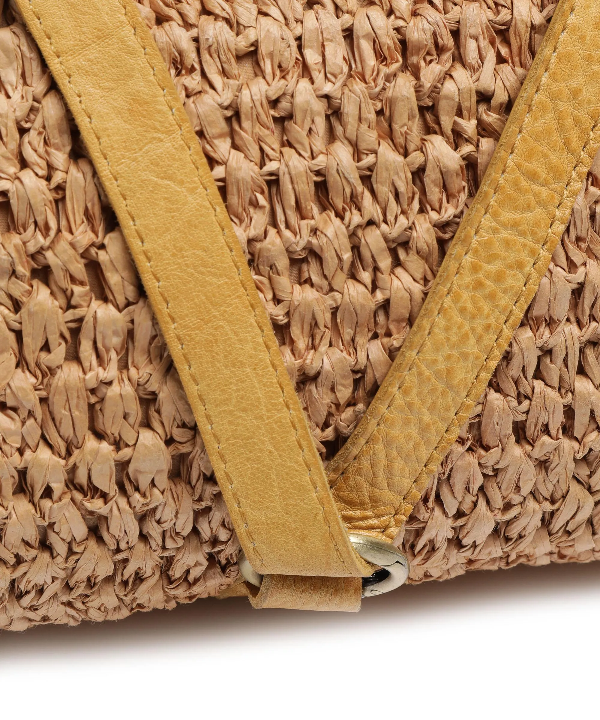  Taschendieb Wien Strandgasse 4 Borsa a zainetto pelle di vacchetta grana, libro beige/giallo  