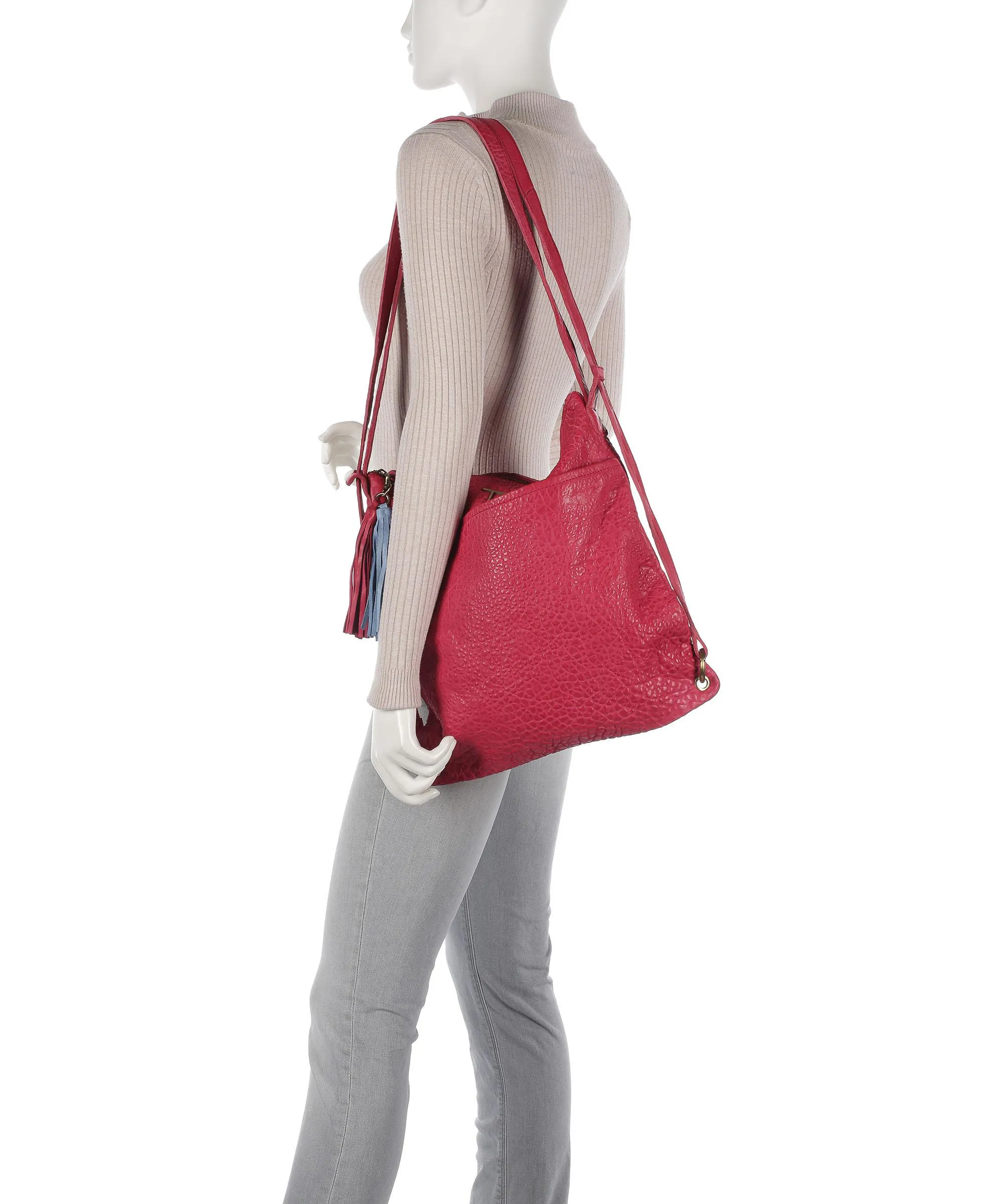  Taschendieb Wien Walfischgasse 2 Borsa a zainetto pelle di pecora pink  