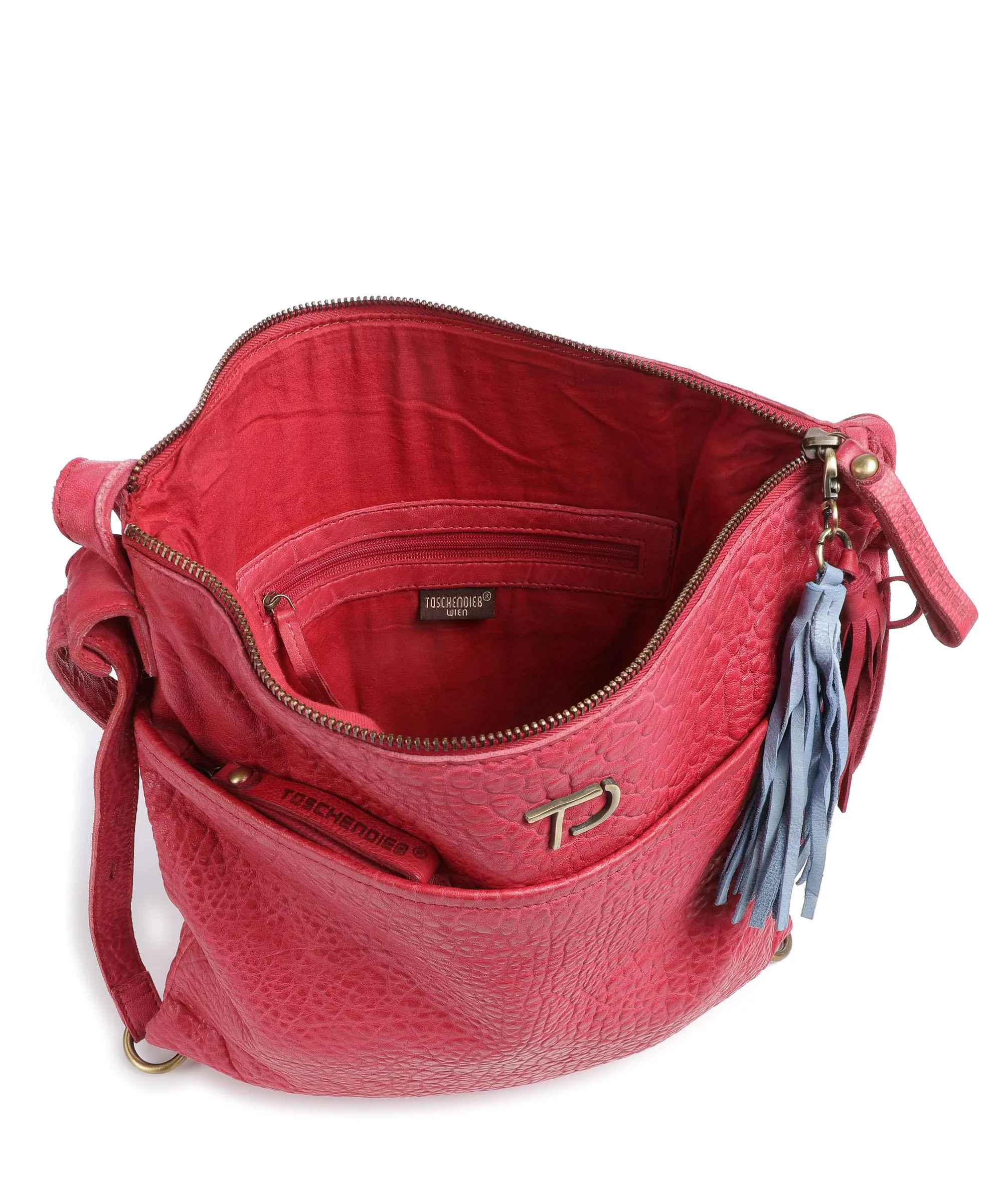  Taschendieb Wien Walfischgasse 2 Borsa a zainetto pelle di pecora pink  