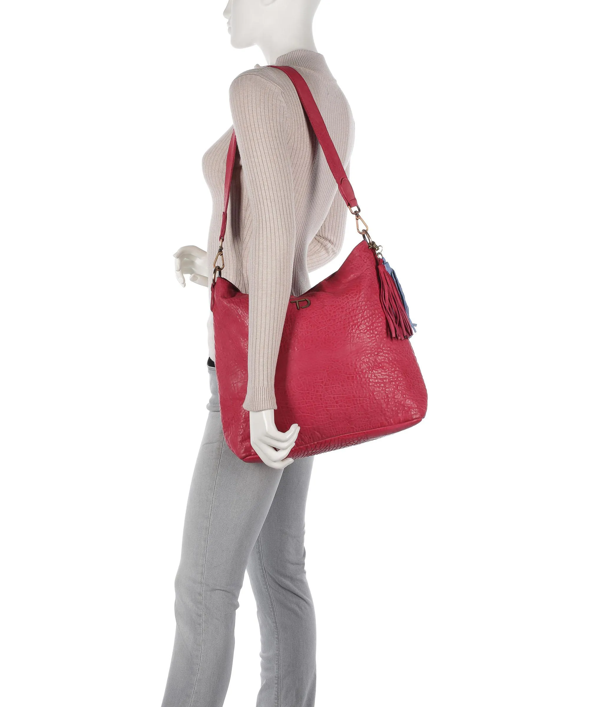  Taschendieb Wien Walfischgasse 3 Borsa hobo pelle di pecora pink  