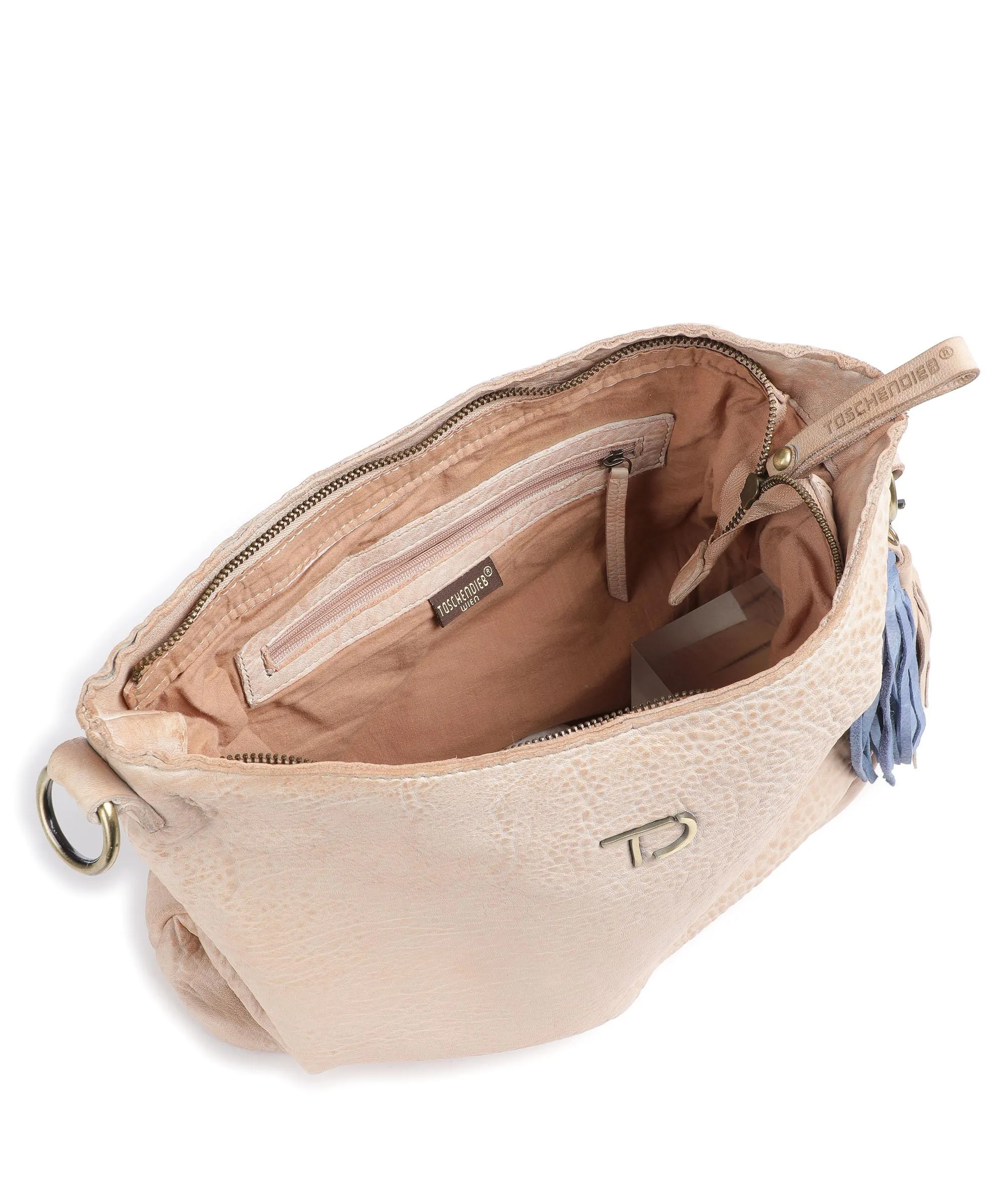  Taschendieb Wien Walfischgasse 3 Borsa hobo pelle di pecora sabbia  