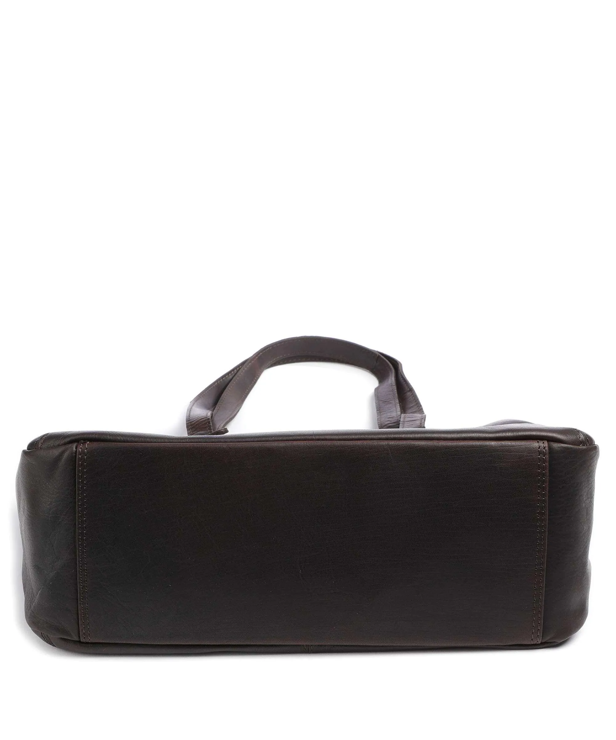 The Chesterfield Brand Cow Wax Pull Up Bergamo Borsa a spalla 13″ pelle di vacchetta pull-up marrone scuro  