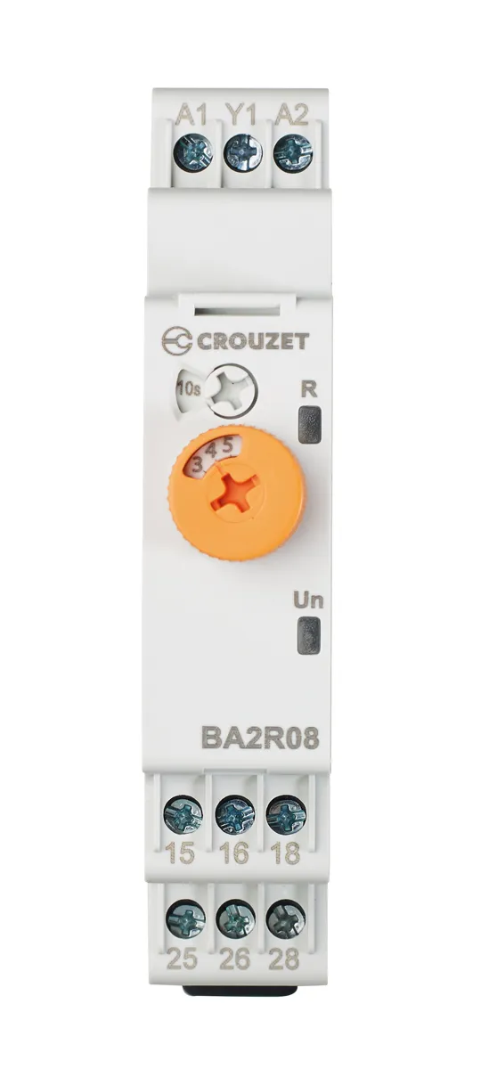 Timer Relay Crouzet, intervallo 0.5 s → 10Giorni, 2 poli, DPDT, Guida DIN