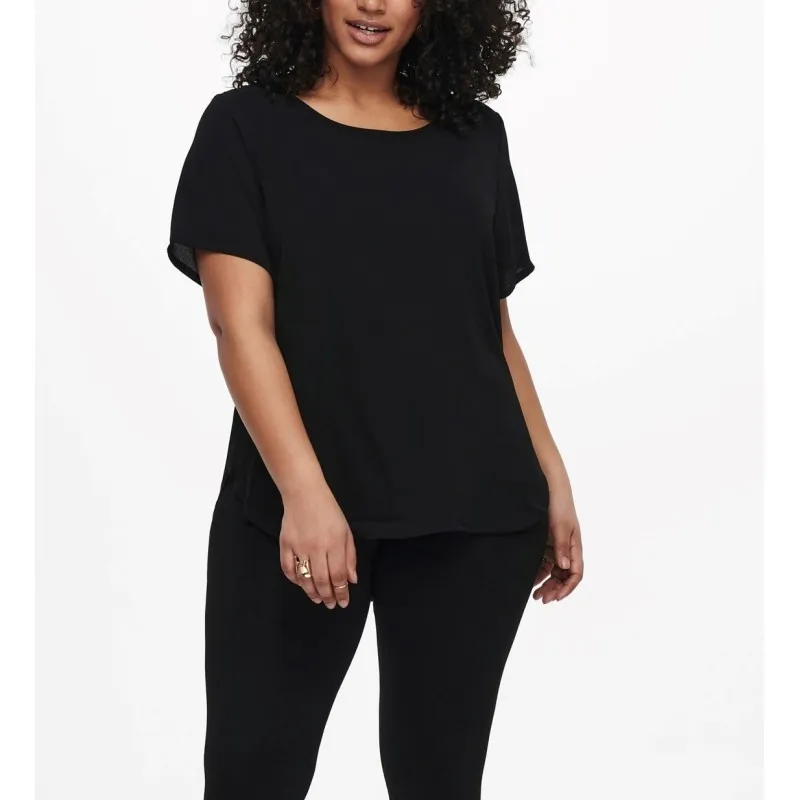 TOP CURVY A MANICHE CORTE DA DONNA ONLY CARMAKOMA