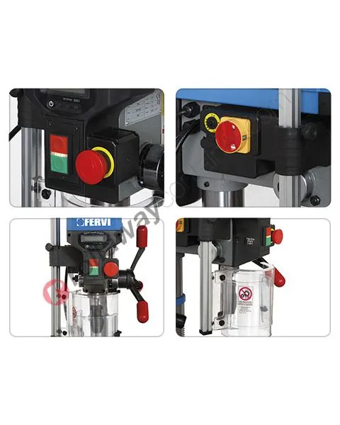 Trapano da banco Fervi 0242 con trasmissione a cinghia