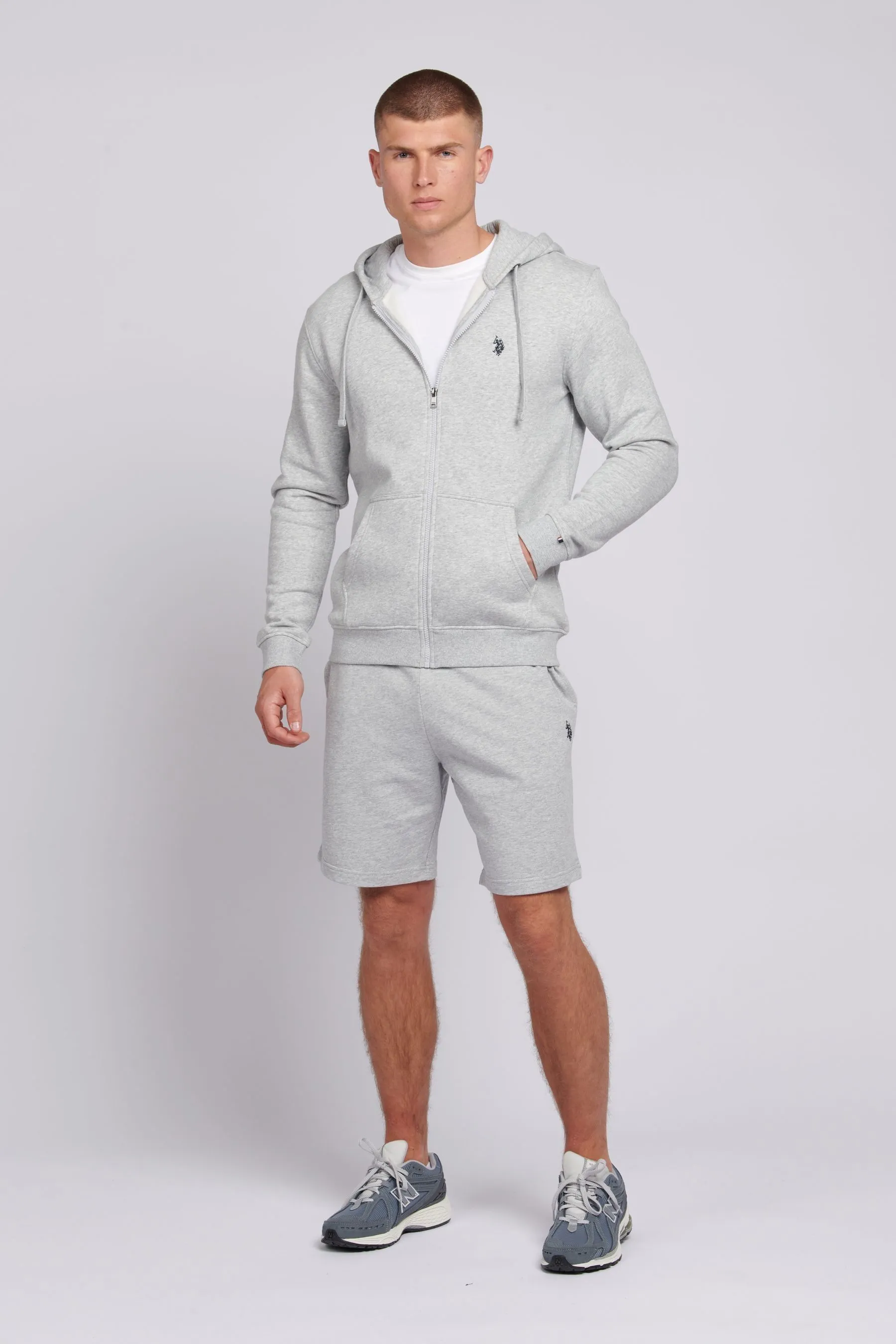 U.S. Polo Assn. Mens Classic Fit Double Horsemen Zip Up Hoodie    