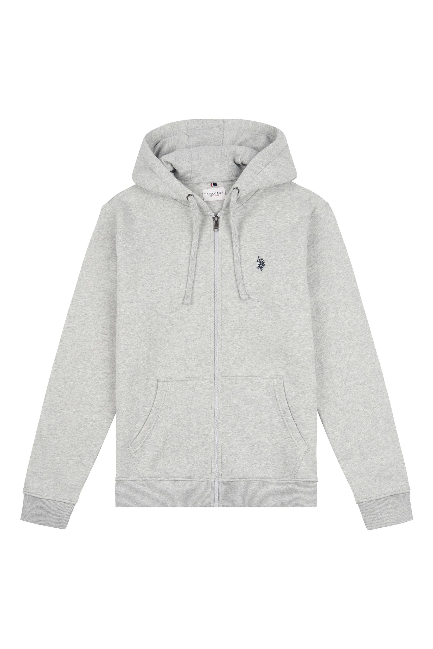 U.S. Polo Assn. Mens Classic Fit Double Horsemen Zip Up Hoodie    