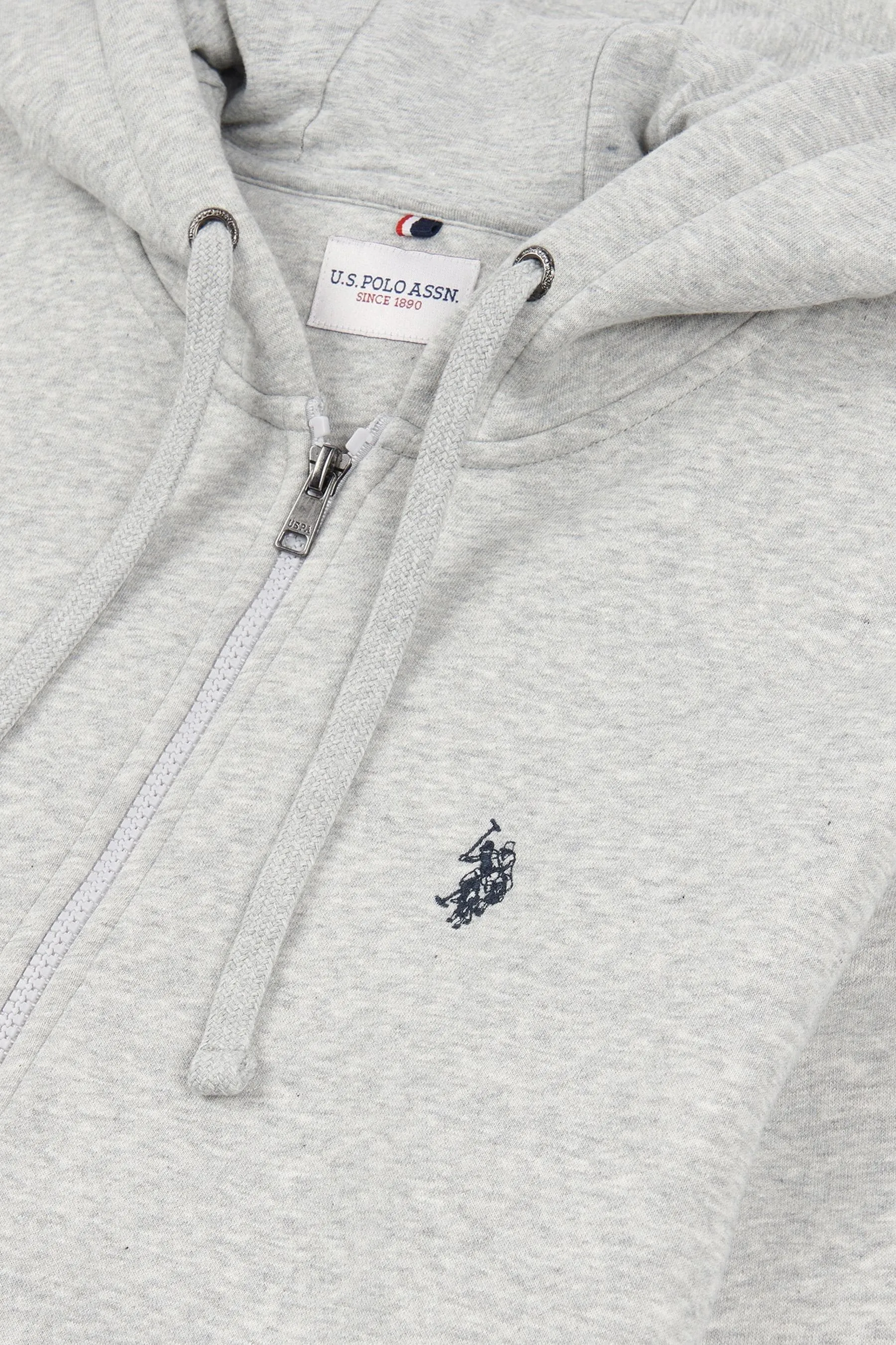 U.S. Polo Assn. Mens Classic Fit Double Horsemen Zip Up Hoodie    
