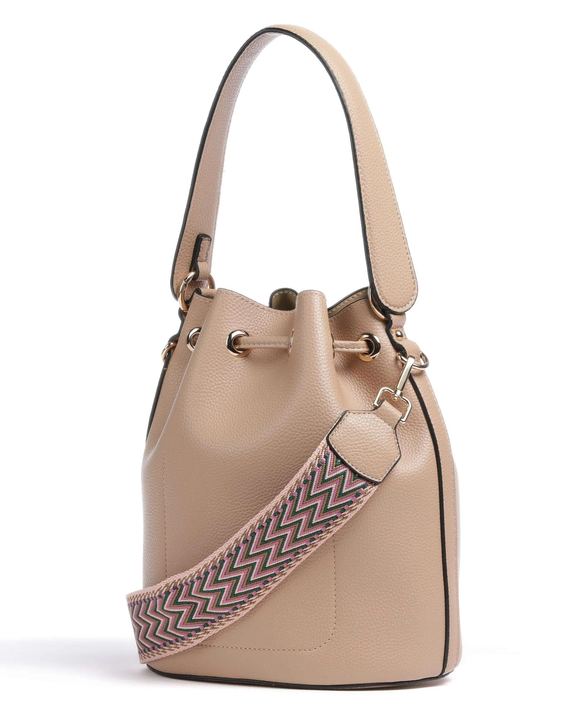  Valentino Bags Katong Borsa a secchiello pelle sintetica beige  
