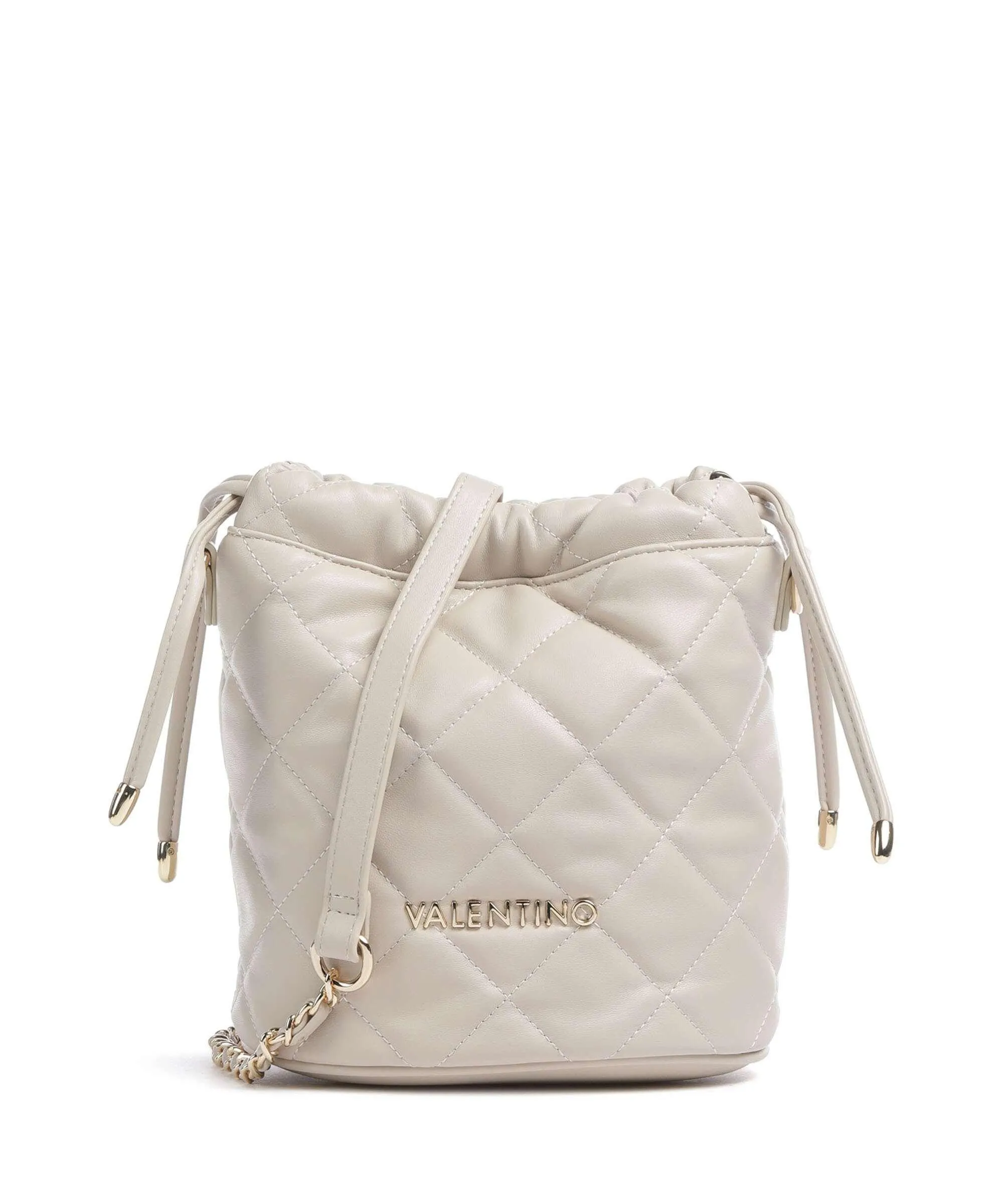  Valentino Bags Ocarina Borsa a secchiello pelle sintetica beige  
