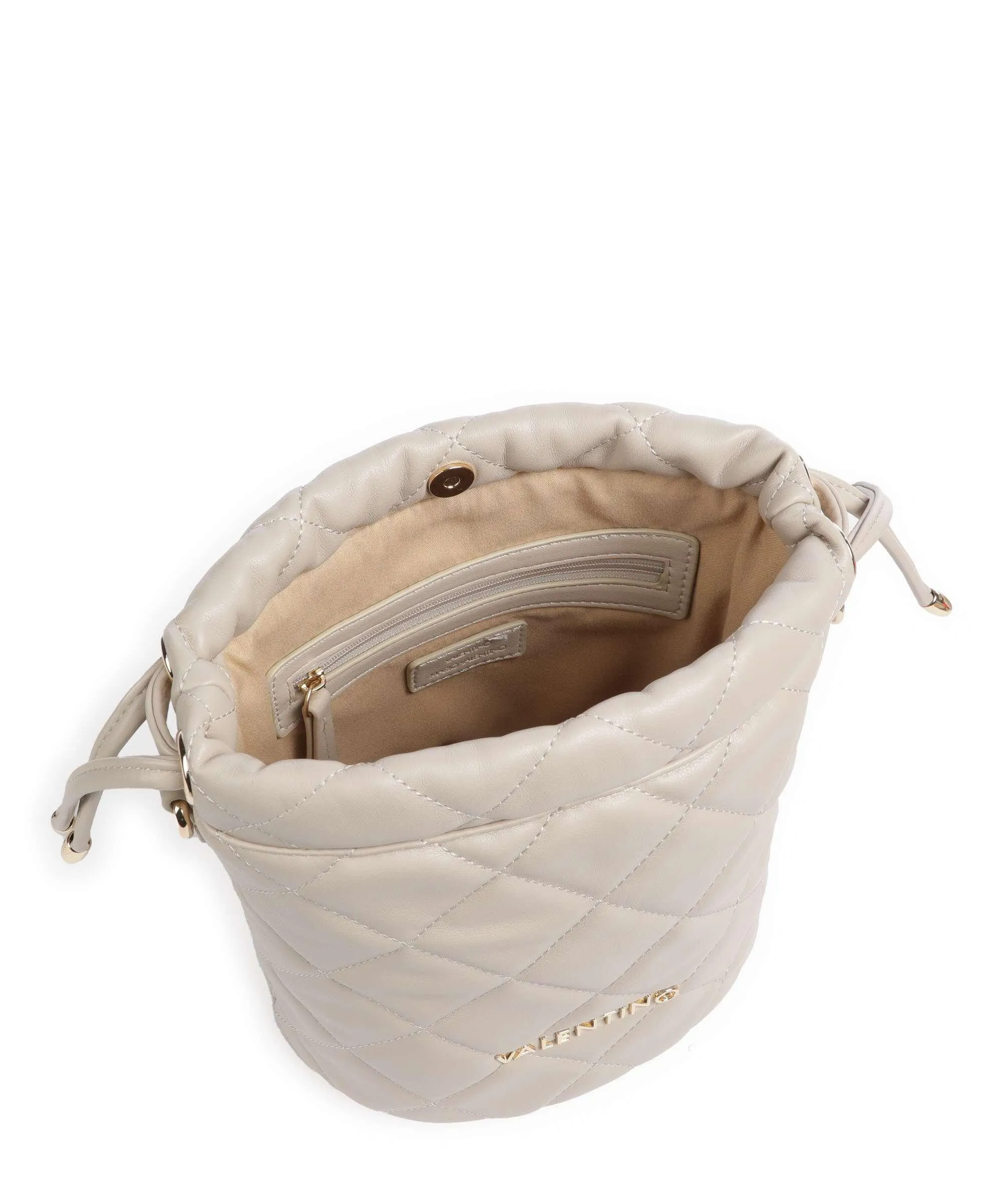  Valentino Bags Ocarina Borsa a secchiello pelle sintetica beige  