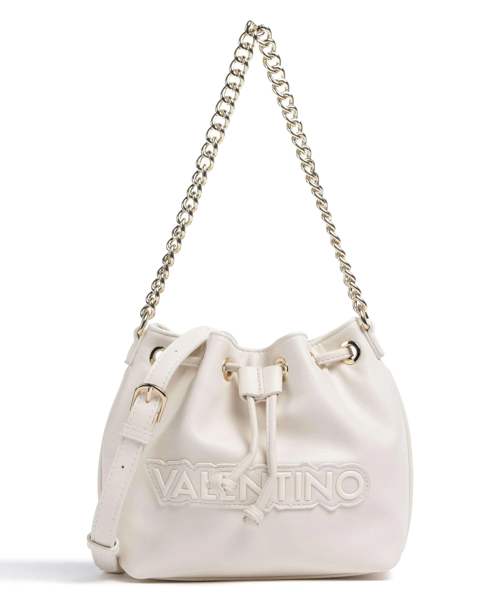  Valentino Bags Oxford Re Borsa a secchiello pelle sintetica avorio  