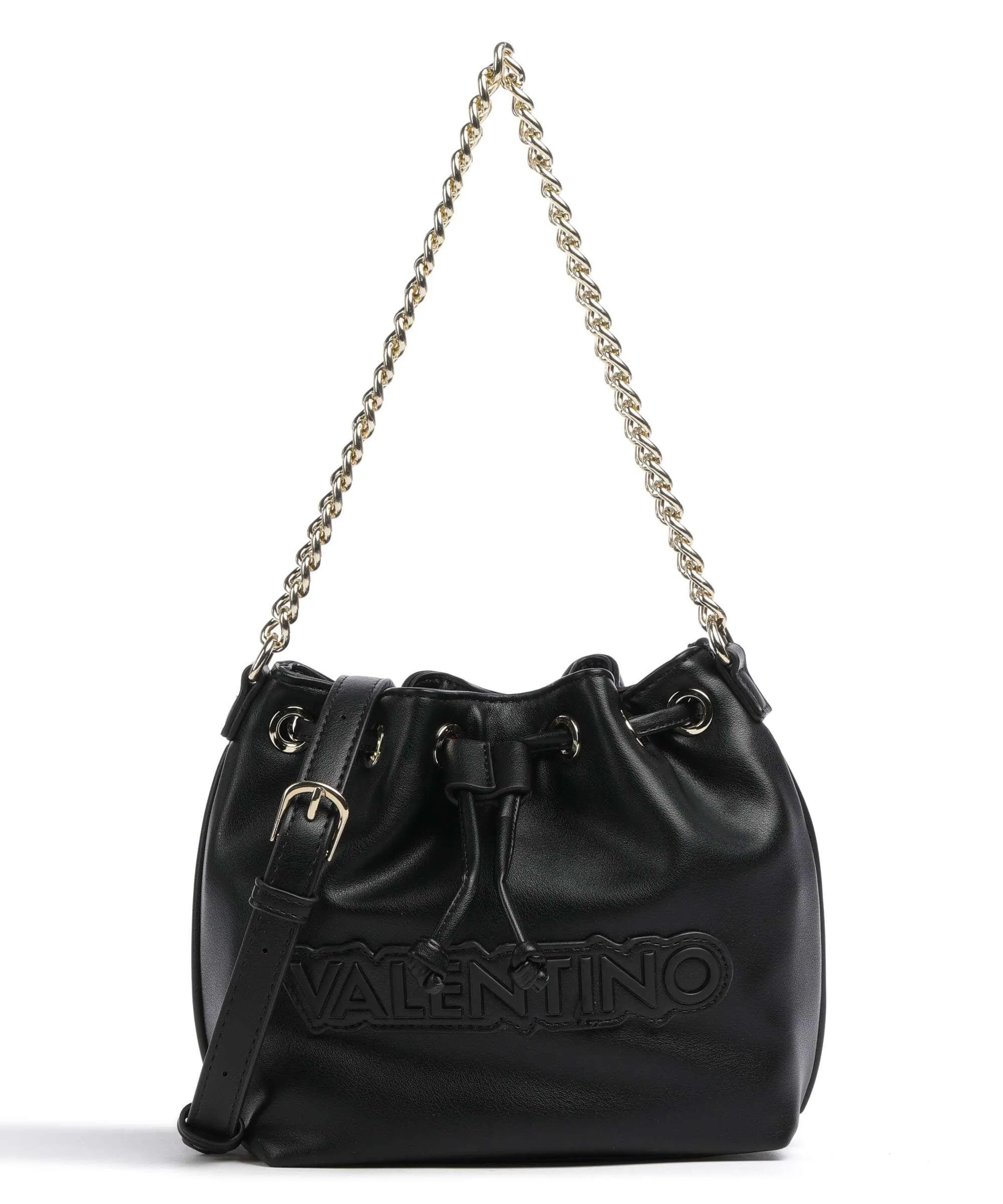  Valentino Bags Oxford Re Borsa a secchiello pelle sintetica nero  