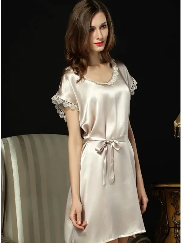 Vestaglie Sposa online grigio di Pura Seta