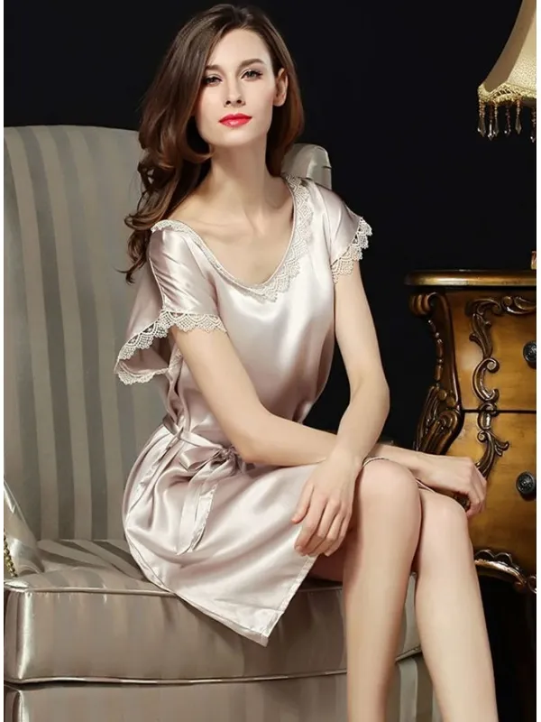 Vestaglie Sposa online grigio di Pura Seta