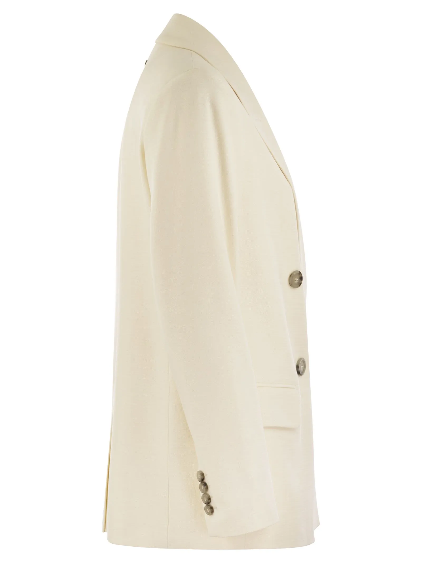 Viscose blend double-breasted blazer