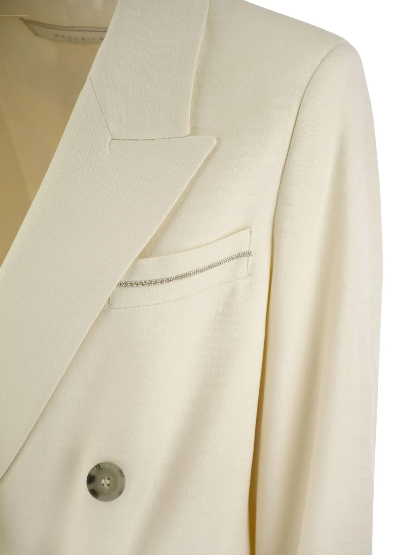 Viscose blend double-breasted blazer