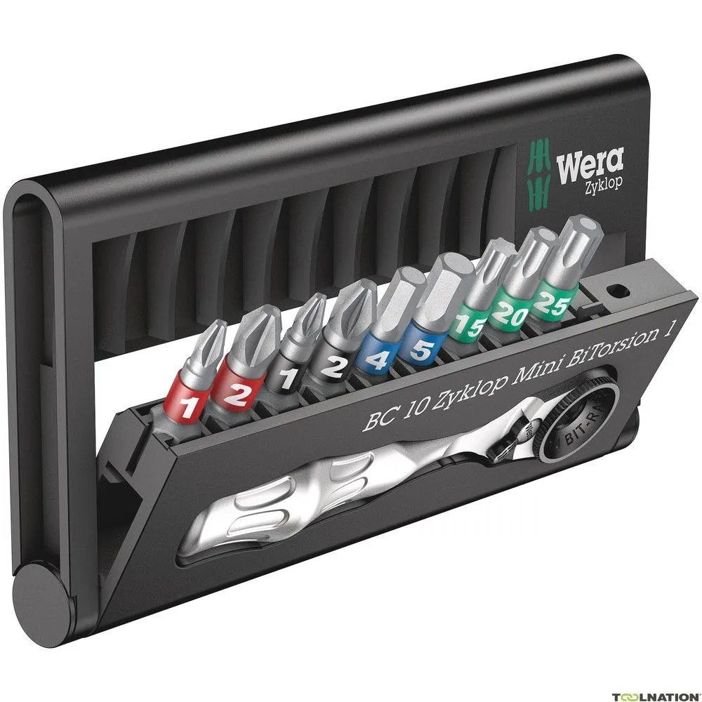 Wera 05057418001 Bit-Check 10 Zyklop Mini BiTorsion 1, 10 pezzi