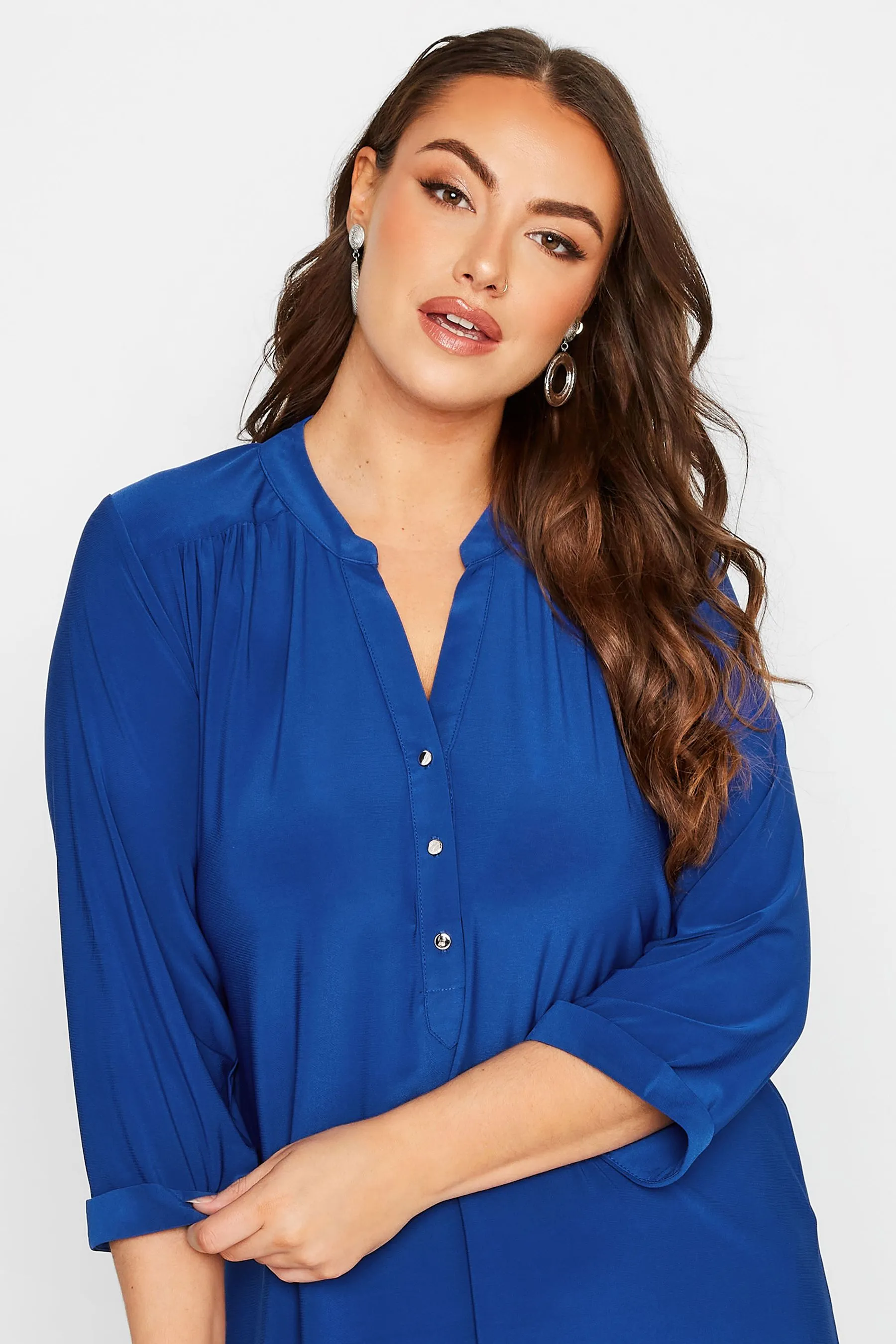 Yours Curve - London - Blusa con abbottonnesto